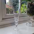 Vintage Crystal / glass tall flute glass