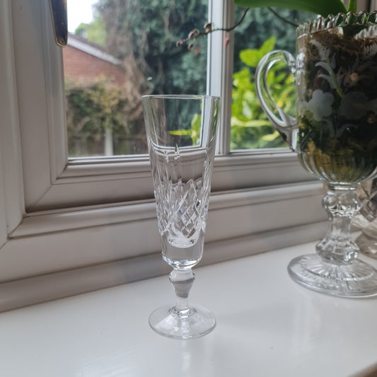Vintage Crystal / glass tall flute glass