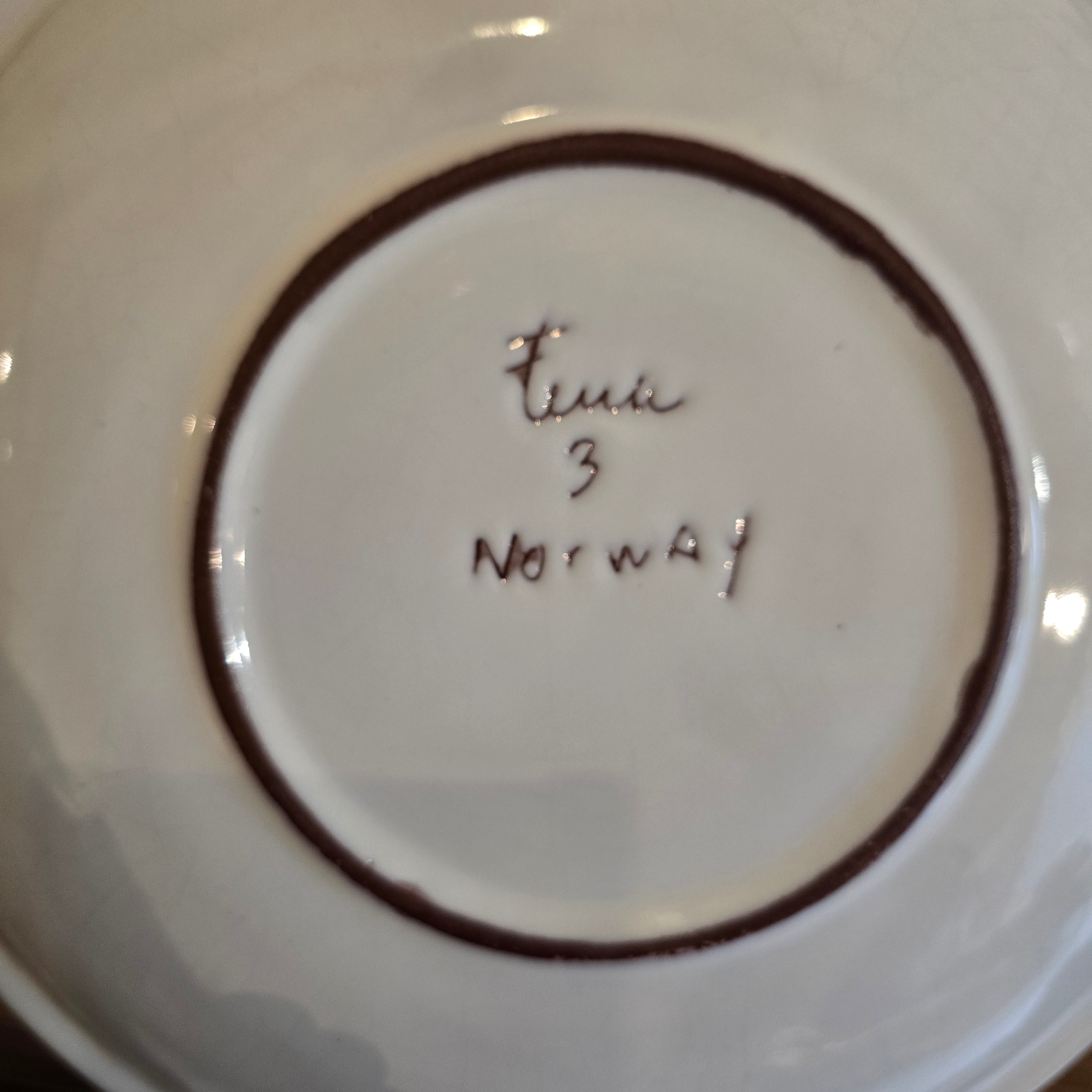 Norwegian Studio Pottery Display Plate—Hilsen Fra Ski Kommune