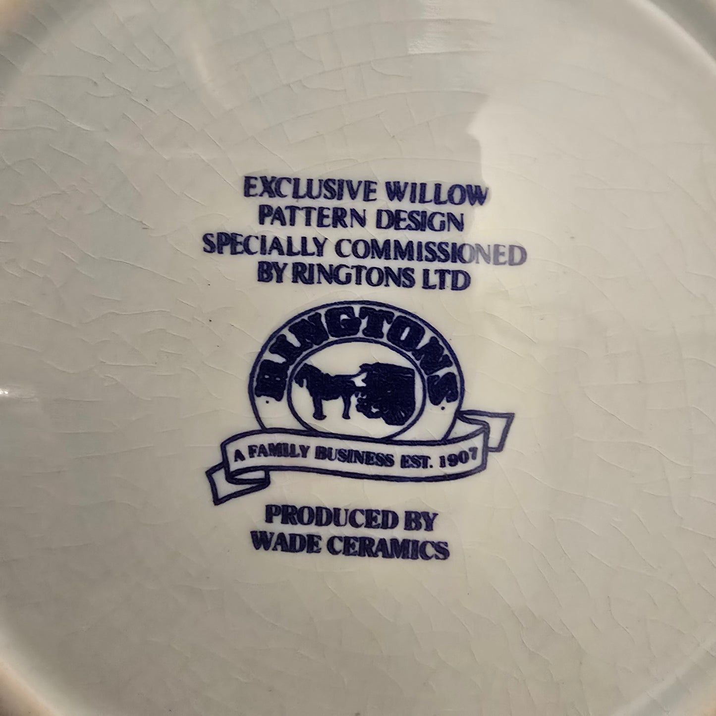 Vintage Ringtons 'Blue Willow' Pin Dish by Wade Ceramics