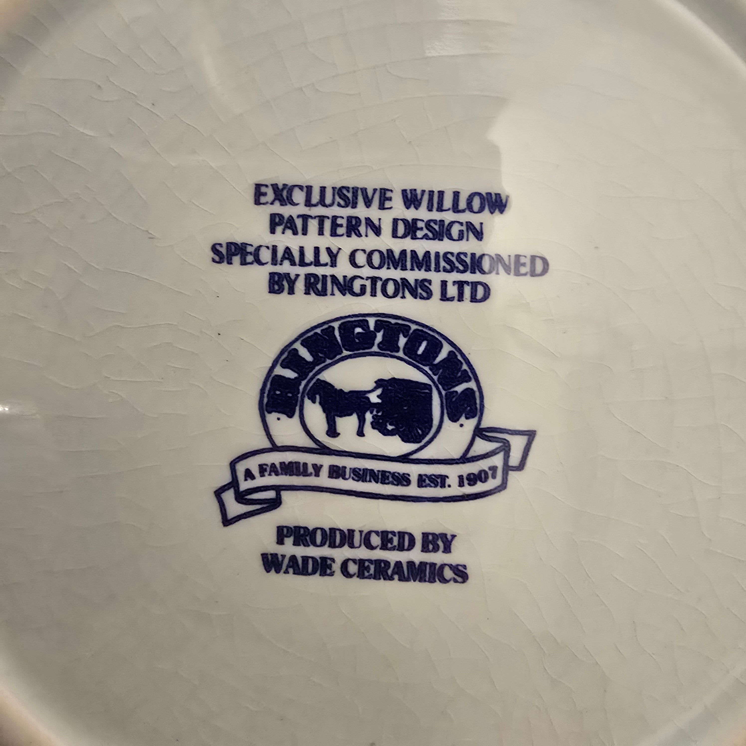 Vintage Ringtons 'Blue Willow' Pin Dish by Wade Ceramics