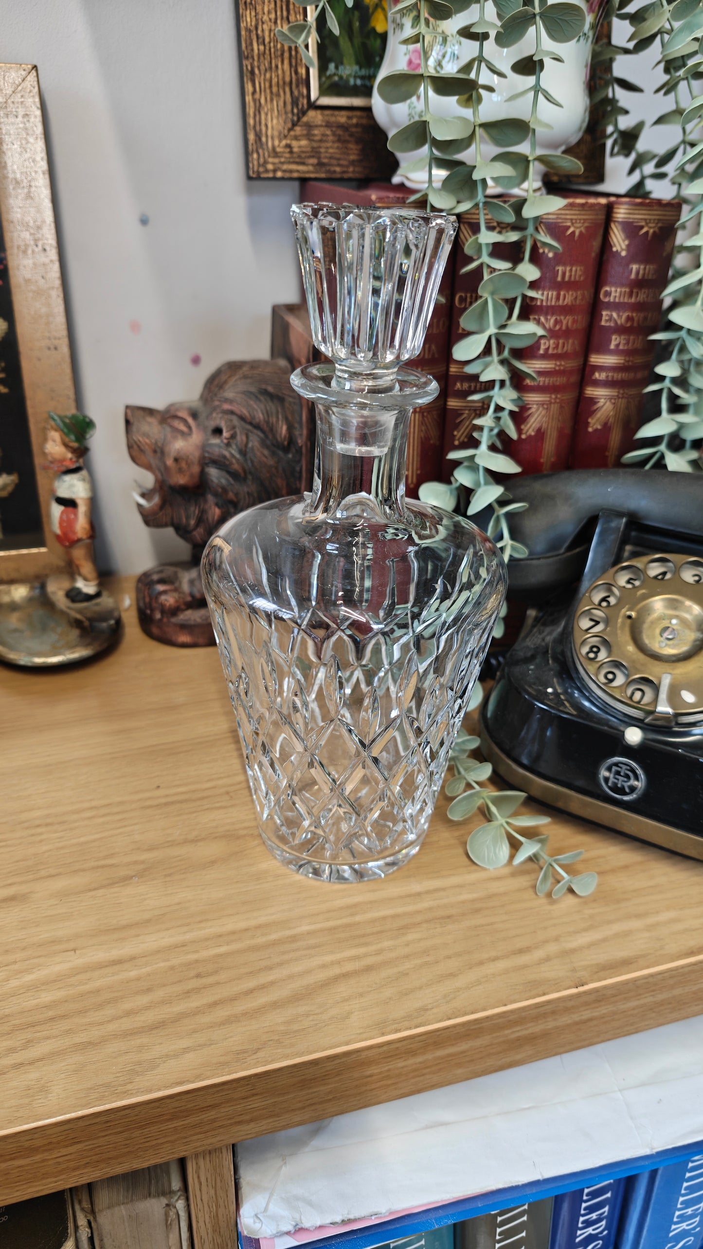 Vintage Waterford crystal decanter - minor chip on top