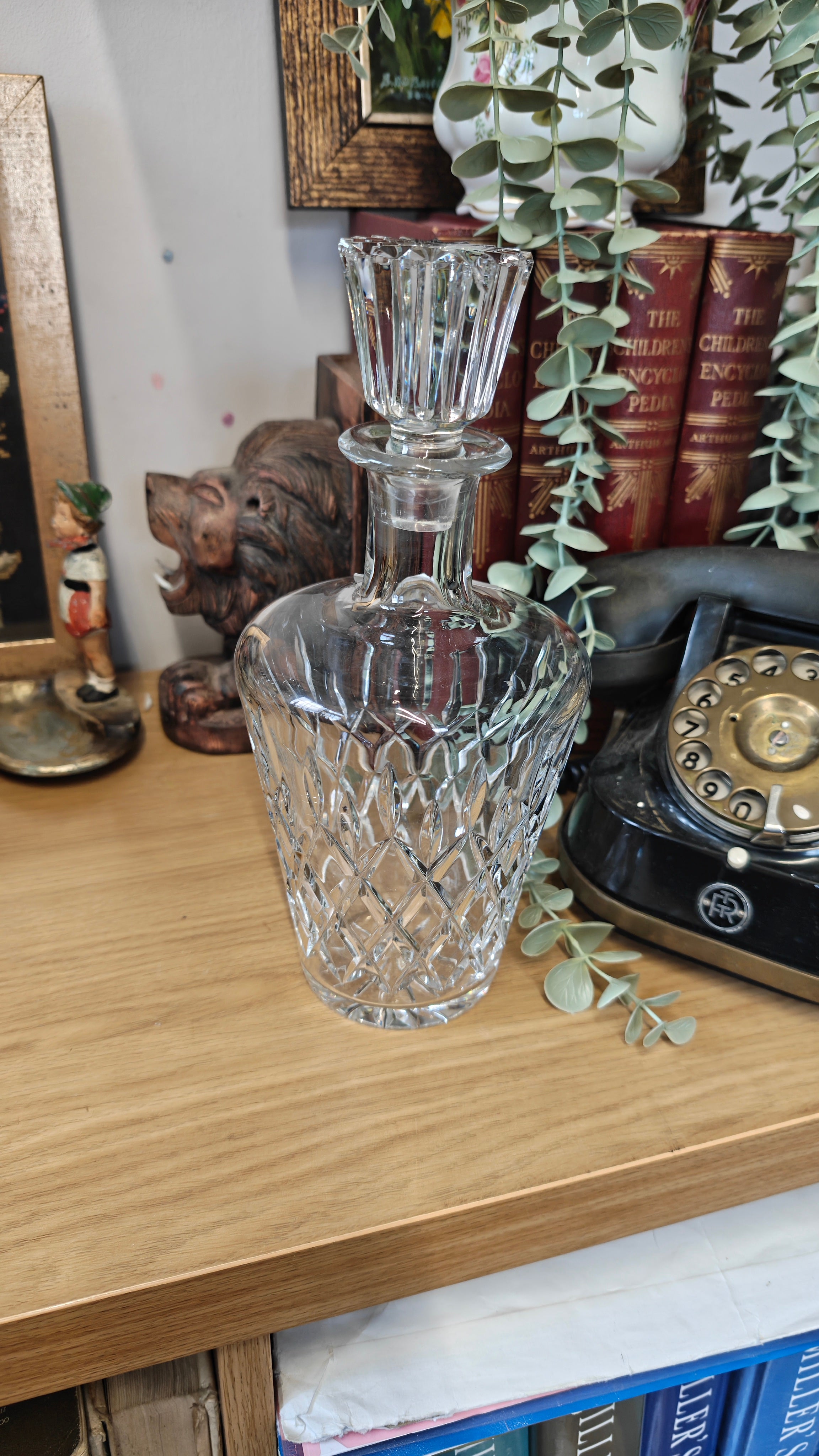 Vintage Waterford crystal decanter - minor chip on top