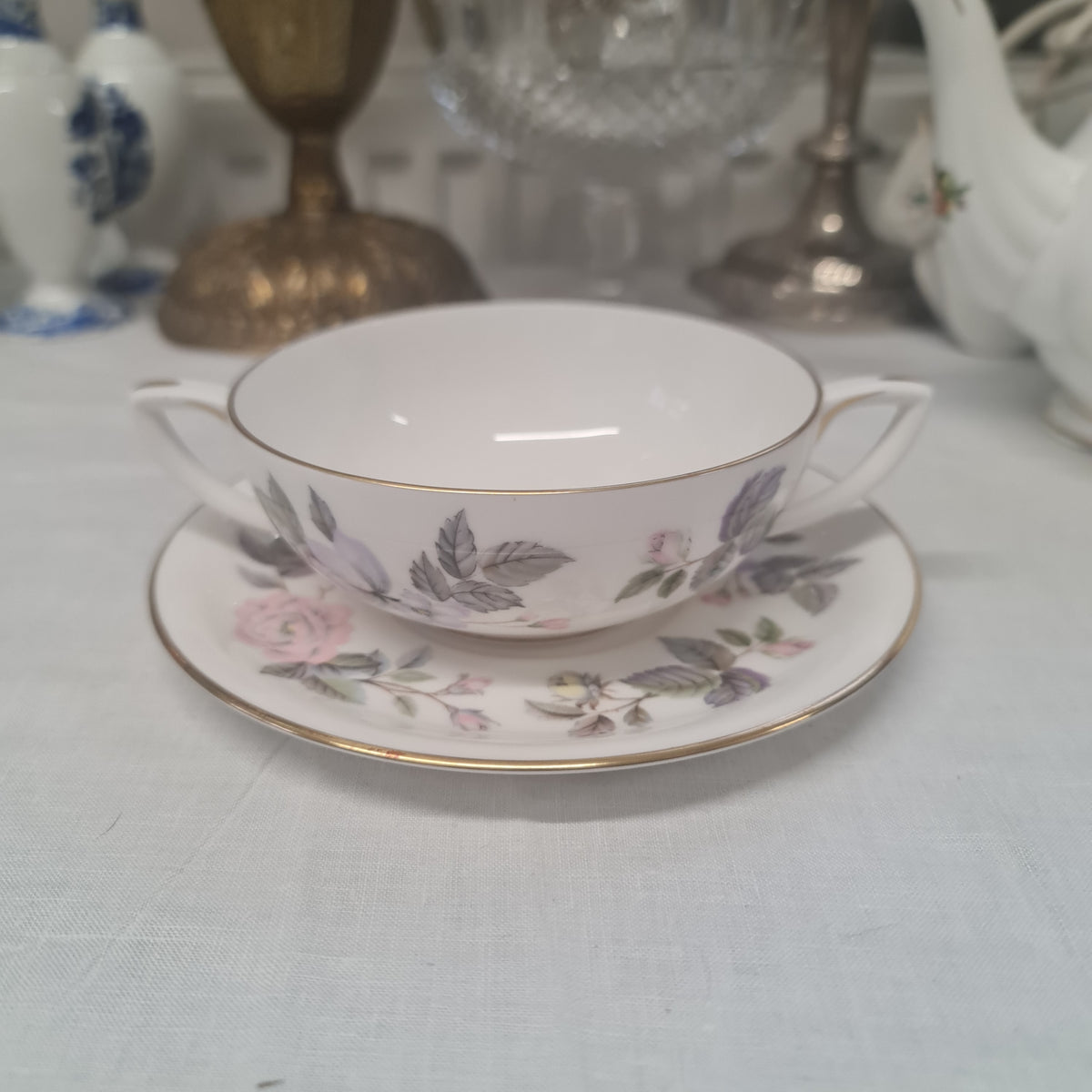 Royal Worcester June Garland Fine Bone China Dinnerware | Vintage English Tableware