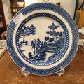 Antique Staffordshire Blue Willow Plate (c. 1820) – Traditional Blue & White Transferware