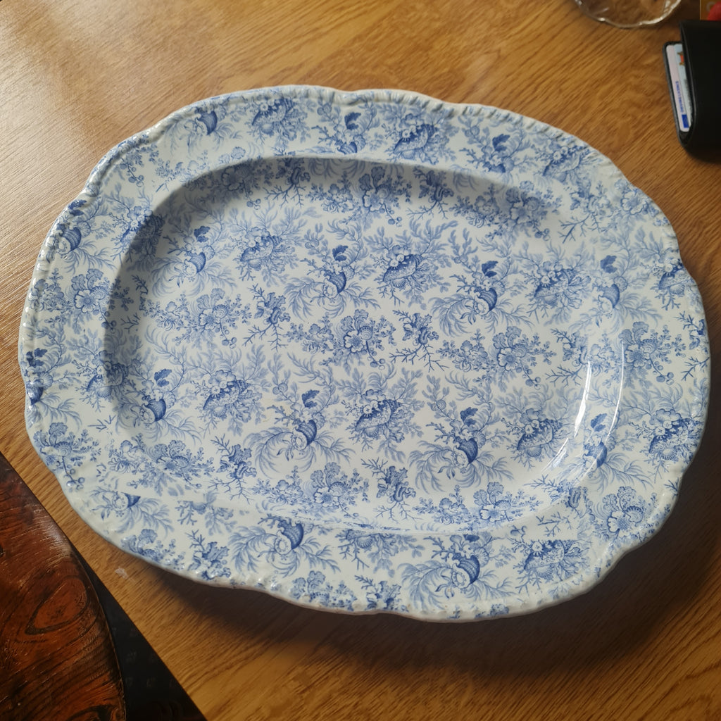 Rare Vintage  Wedgwood big blue and white platter