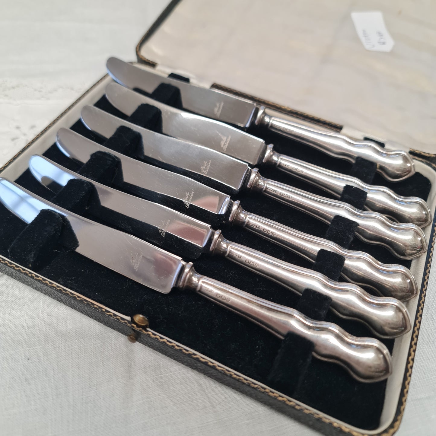 Antique Silver plated blade with sterling silver handles