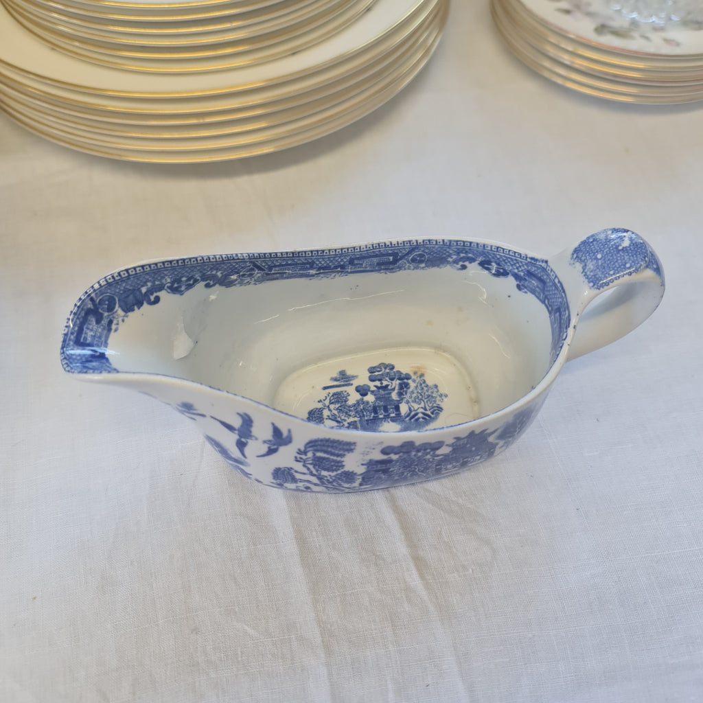 Ridgways Willow Ware Blue Willow gravy bowl or sauce bowl