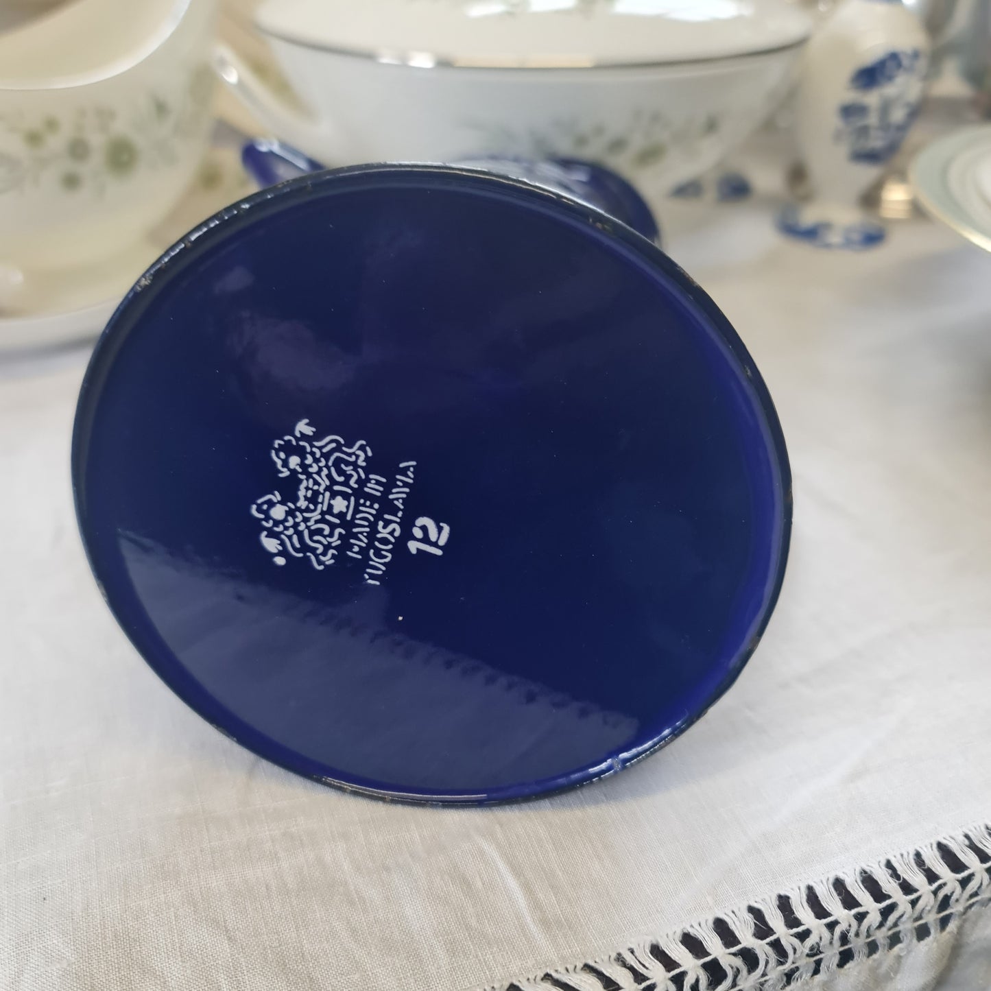 Yugoslavia vintage enamel coffee pot