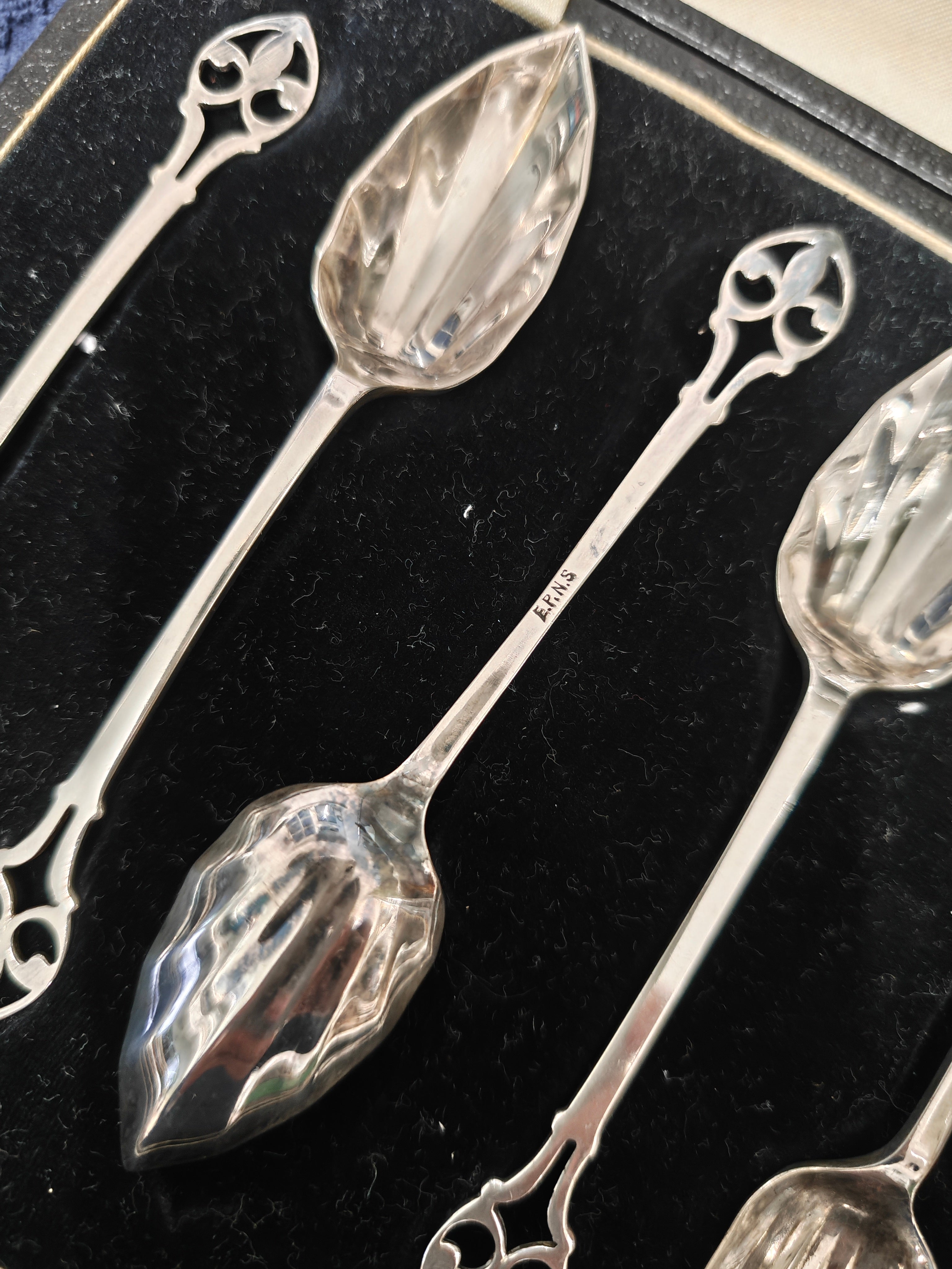 Vintage silver plated desert spoon
