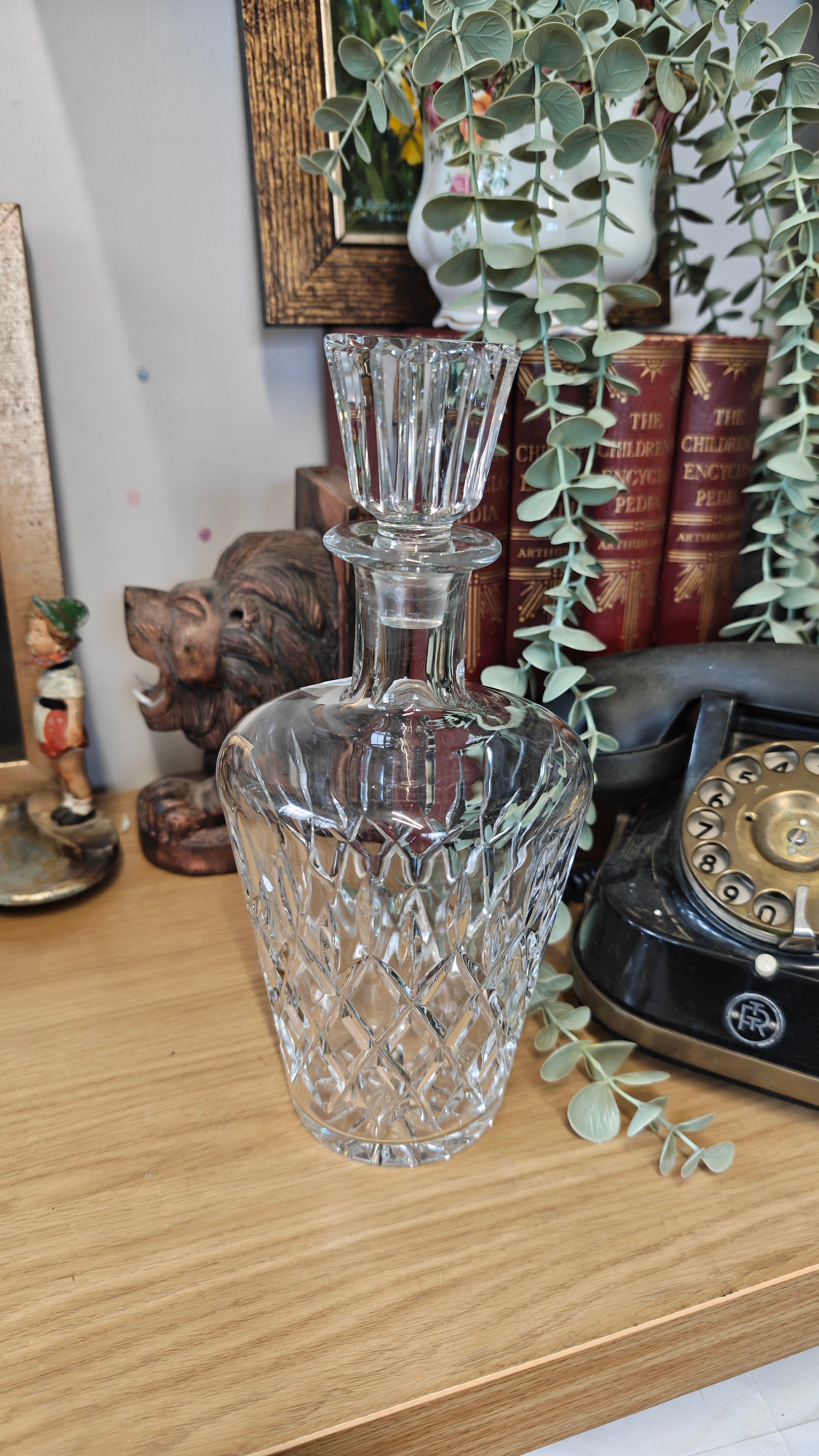 Vintage Waterford crystal decanter - minor chip on top