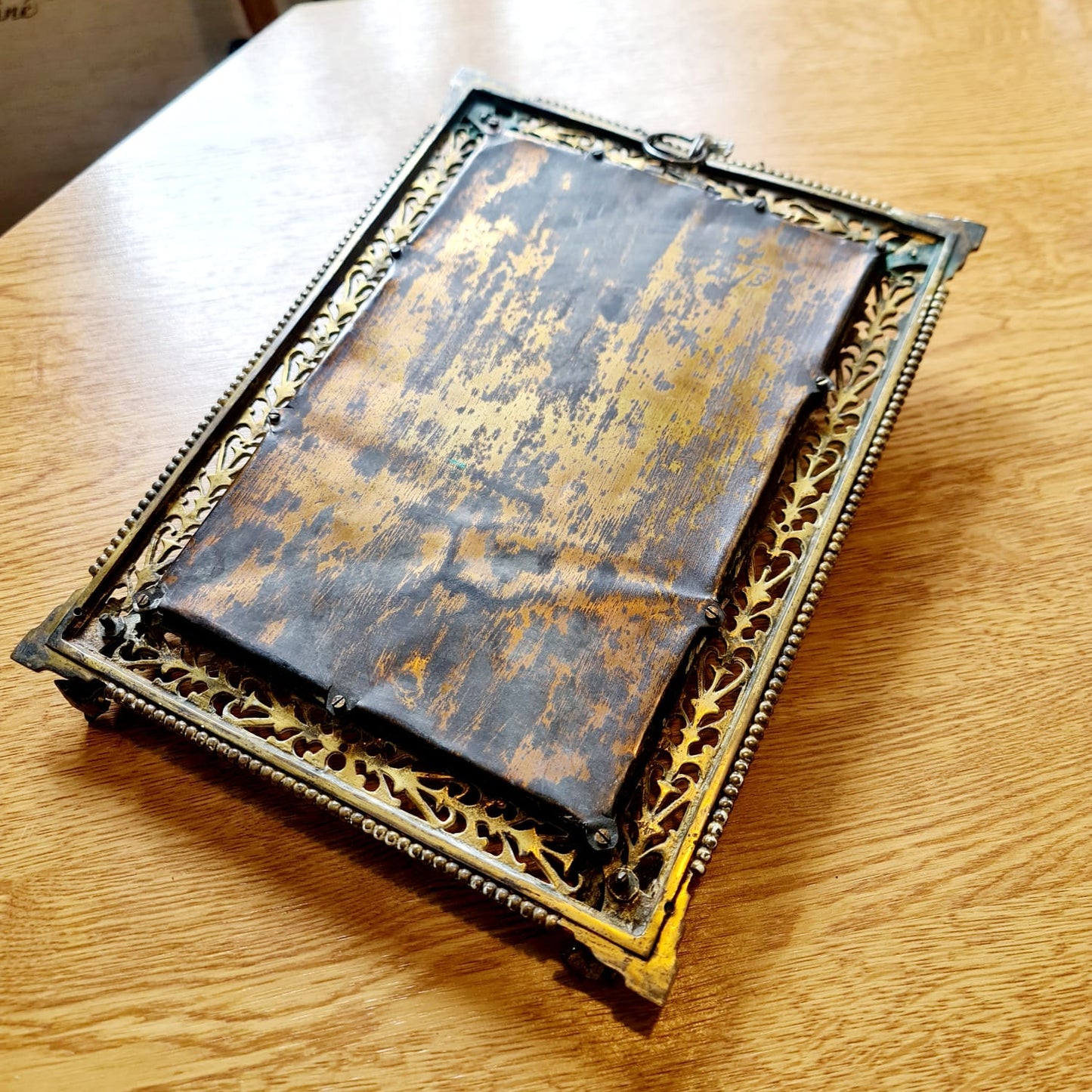 Antique Heavy cast iron  mirror