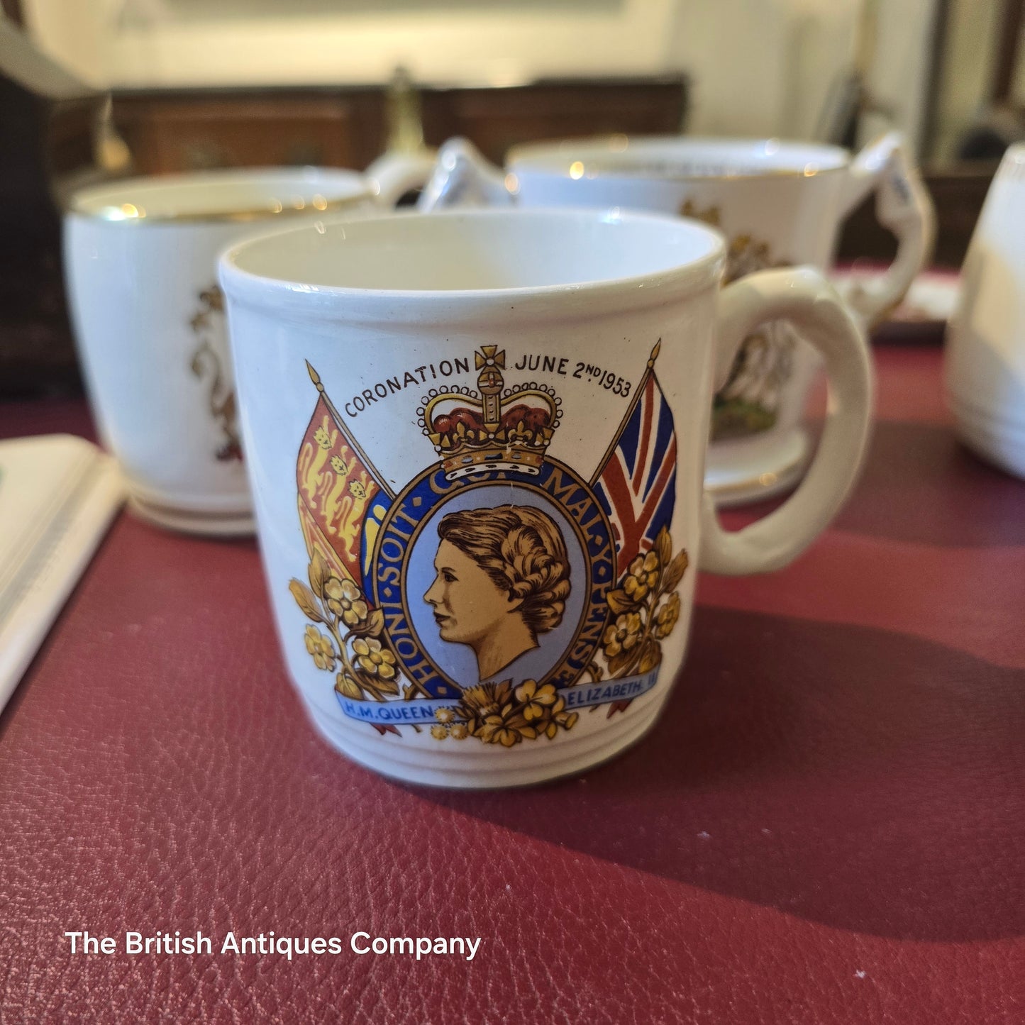 H.M Queen Elizabeth II Coronation June 2nd 1953 (British Pottery, T.C Green Co. LTD Church Gresley)