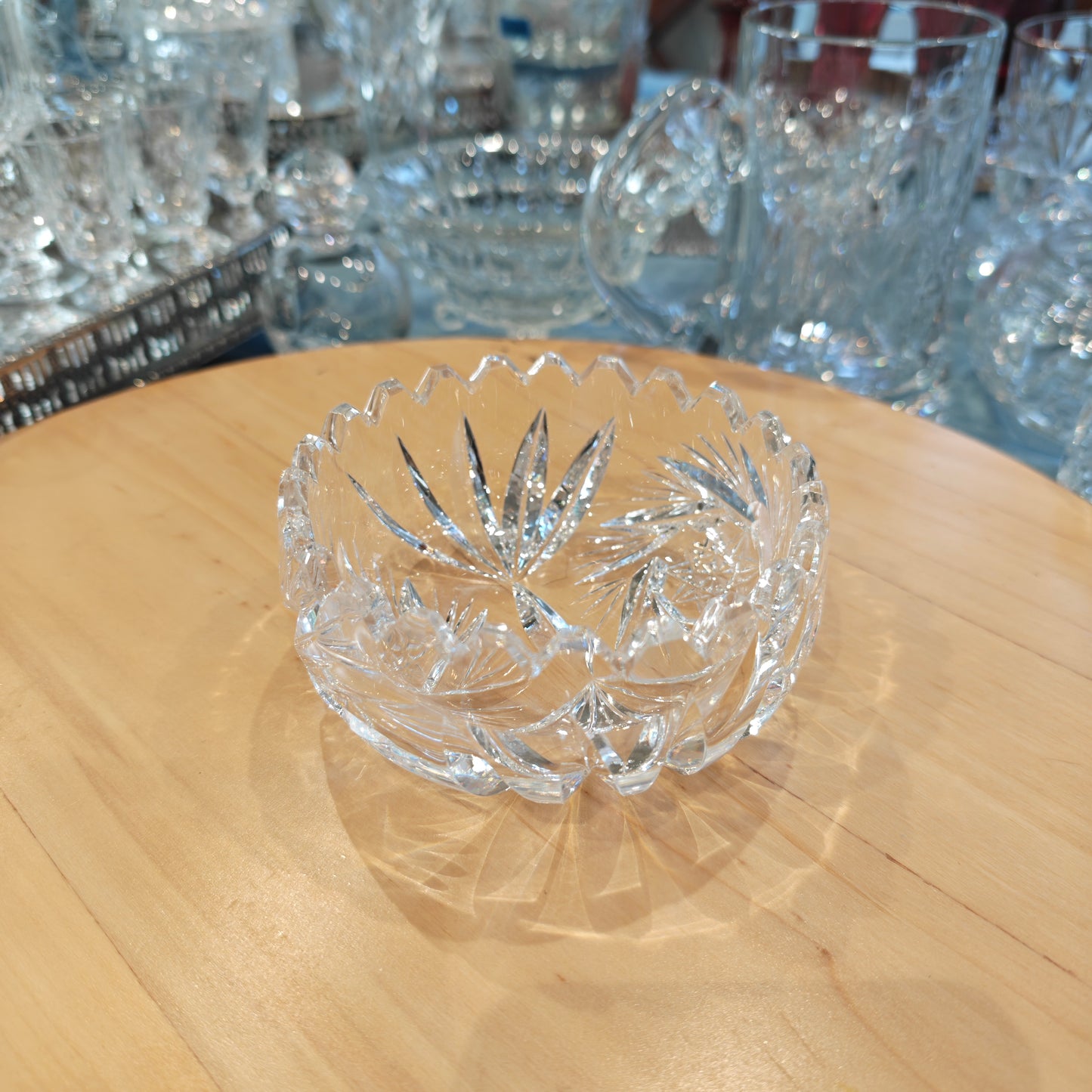 High quality heavy  crystal bowl 11 x 5 cm