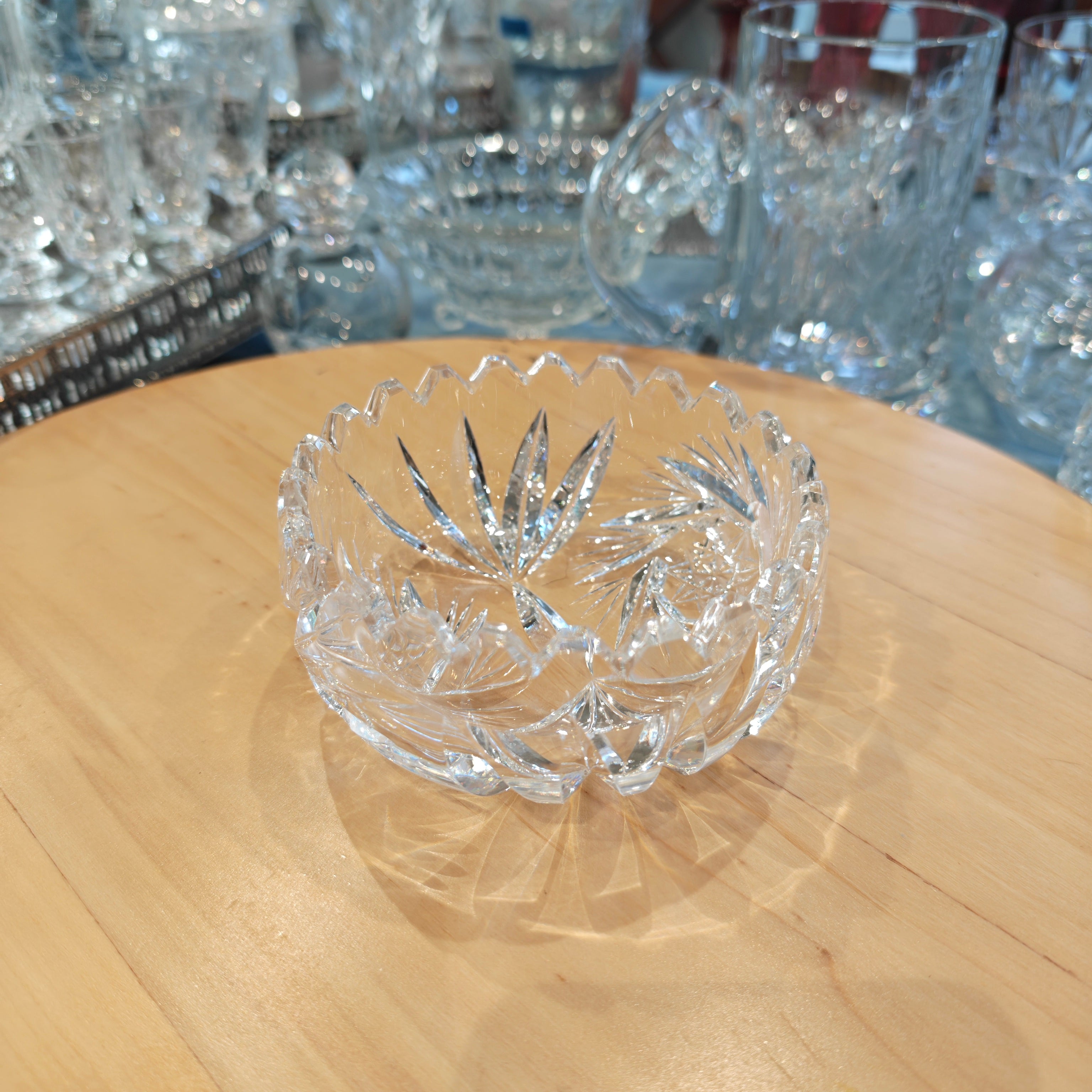 High quality heavy  crystal bowl 11 x 5 cm