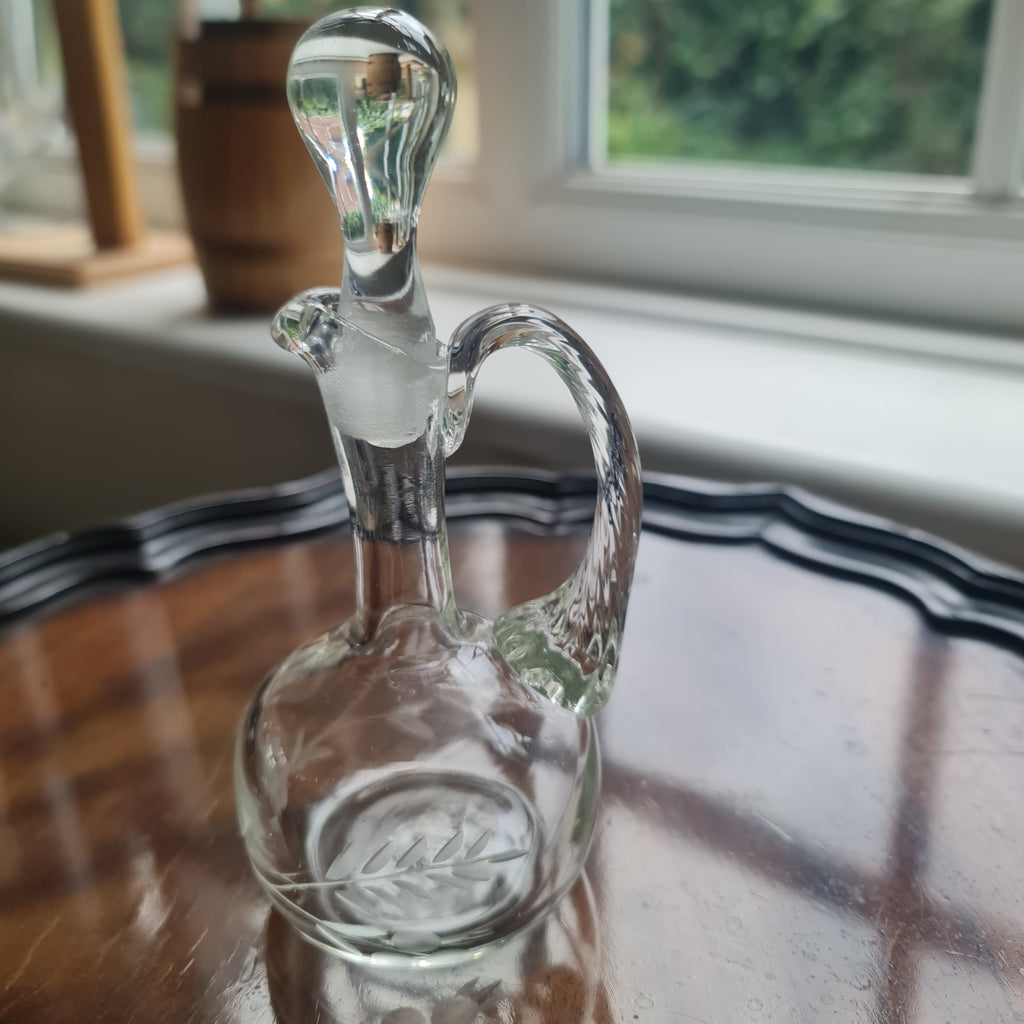Vintage handmade jug with fern inching