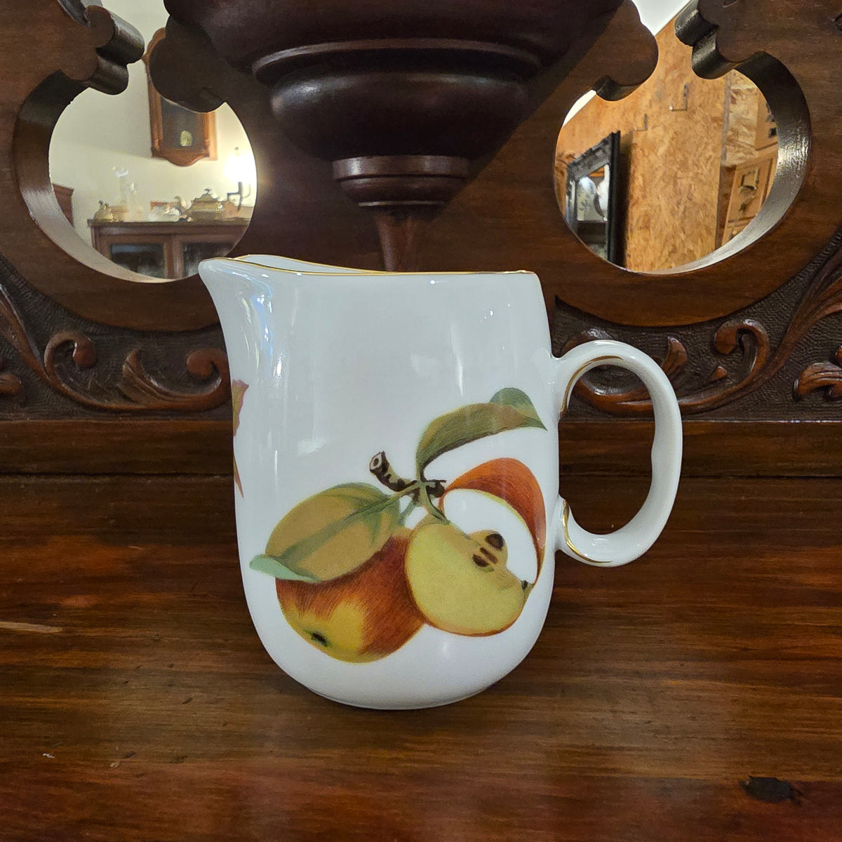 Royal Worcester "Evesham" Tea Set with Gold Rim