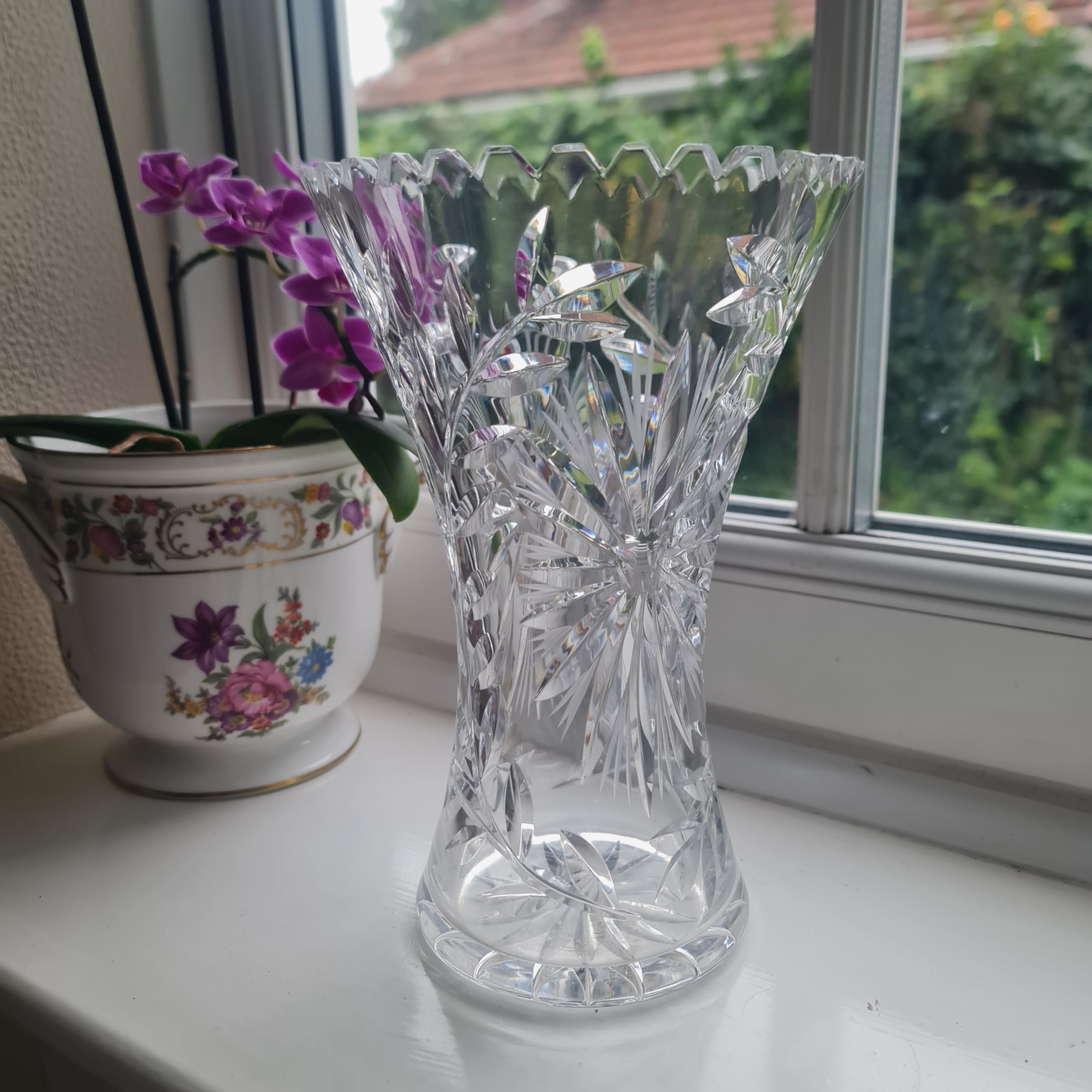 Waterford handcut crystal vase - minor nip on base