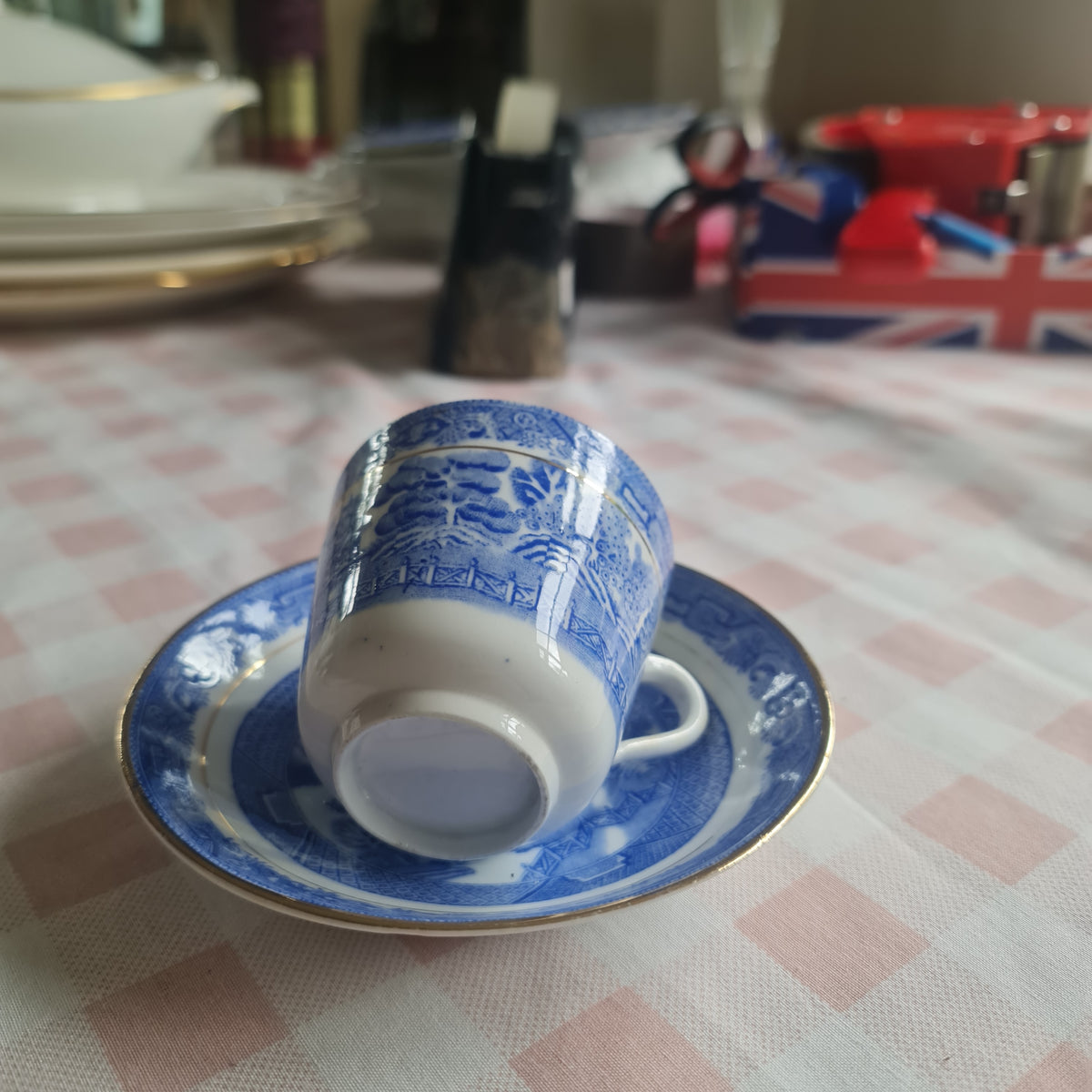 Royal Worcester 1890 blue willow tea set