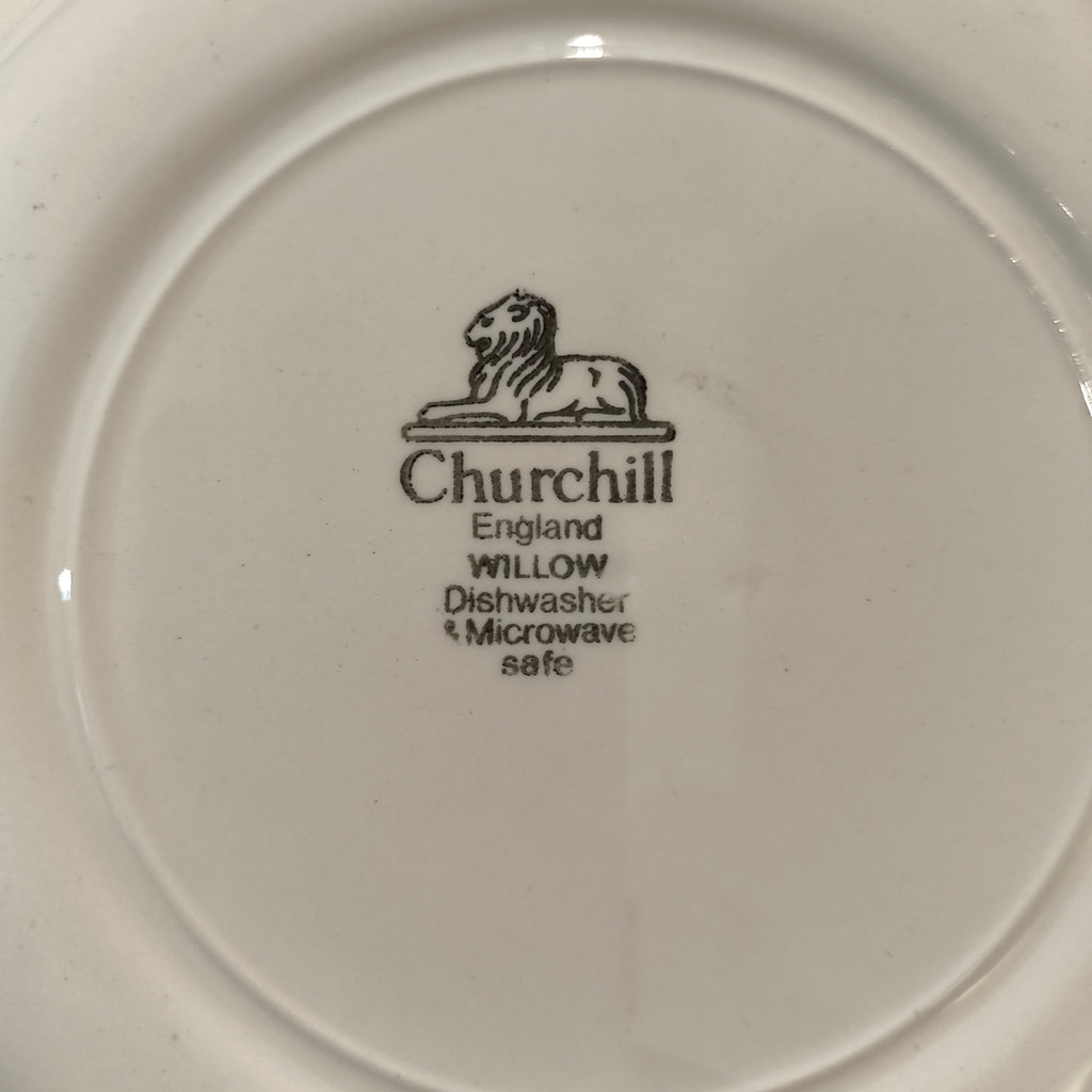 Vintage Churchill England Blue Willow Dinner Plate 24cm | 1980s