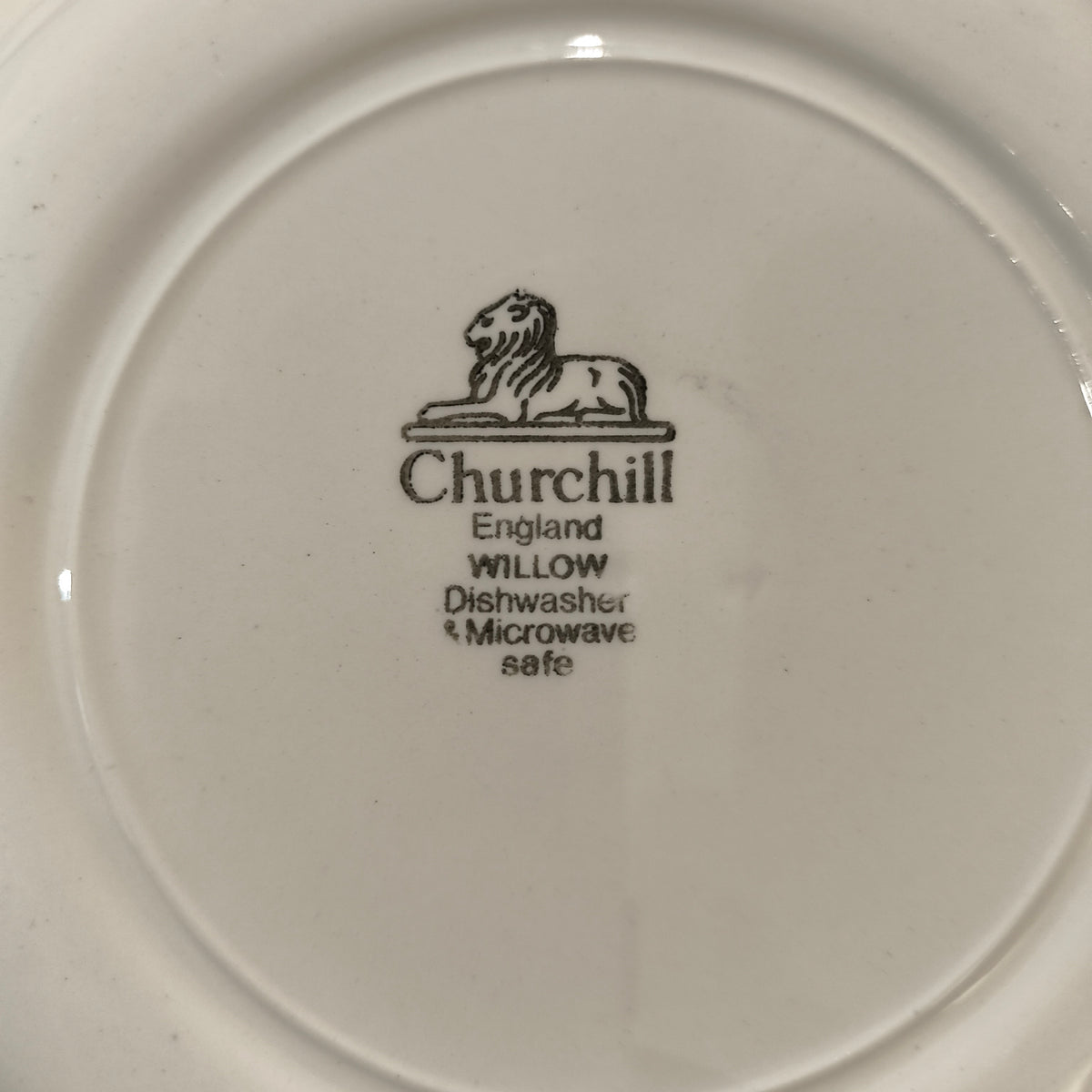 Vintage Churchill England Blue Willow Dinner Plate 24cm | 1980s