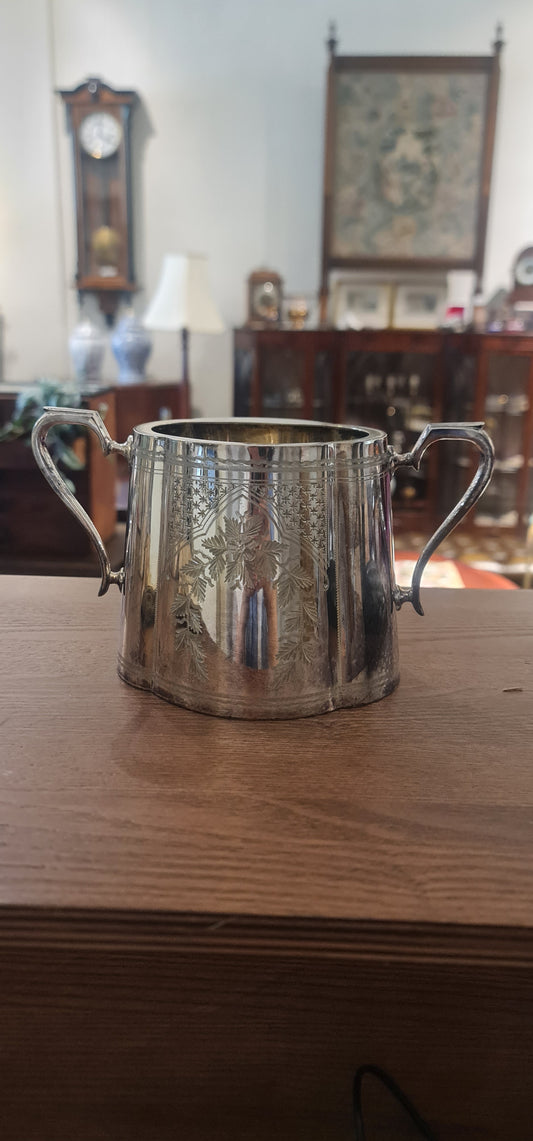Edwardian period silver plated canister by J.B. Chatterley & Sons Ltd