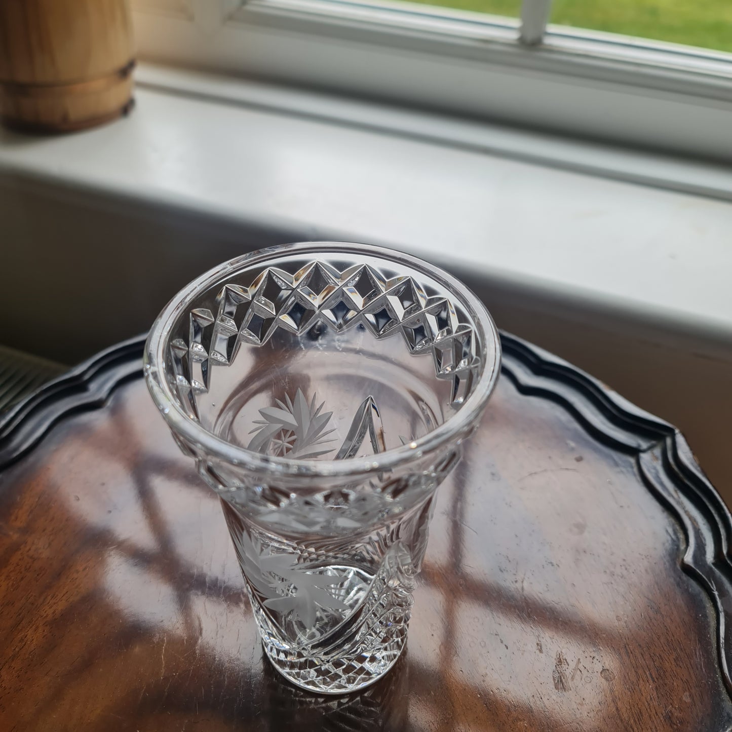 Amazing handcut crystal by Stuart Crystal vase ( waterford's owned)