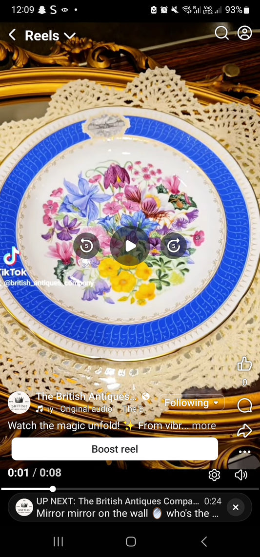 Fine bone china for the Royal Horticultural Society (RHS) to commemorate the 1989 Chelsea Flower Show.