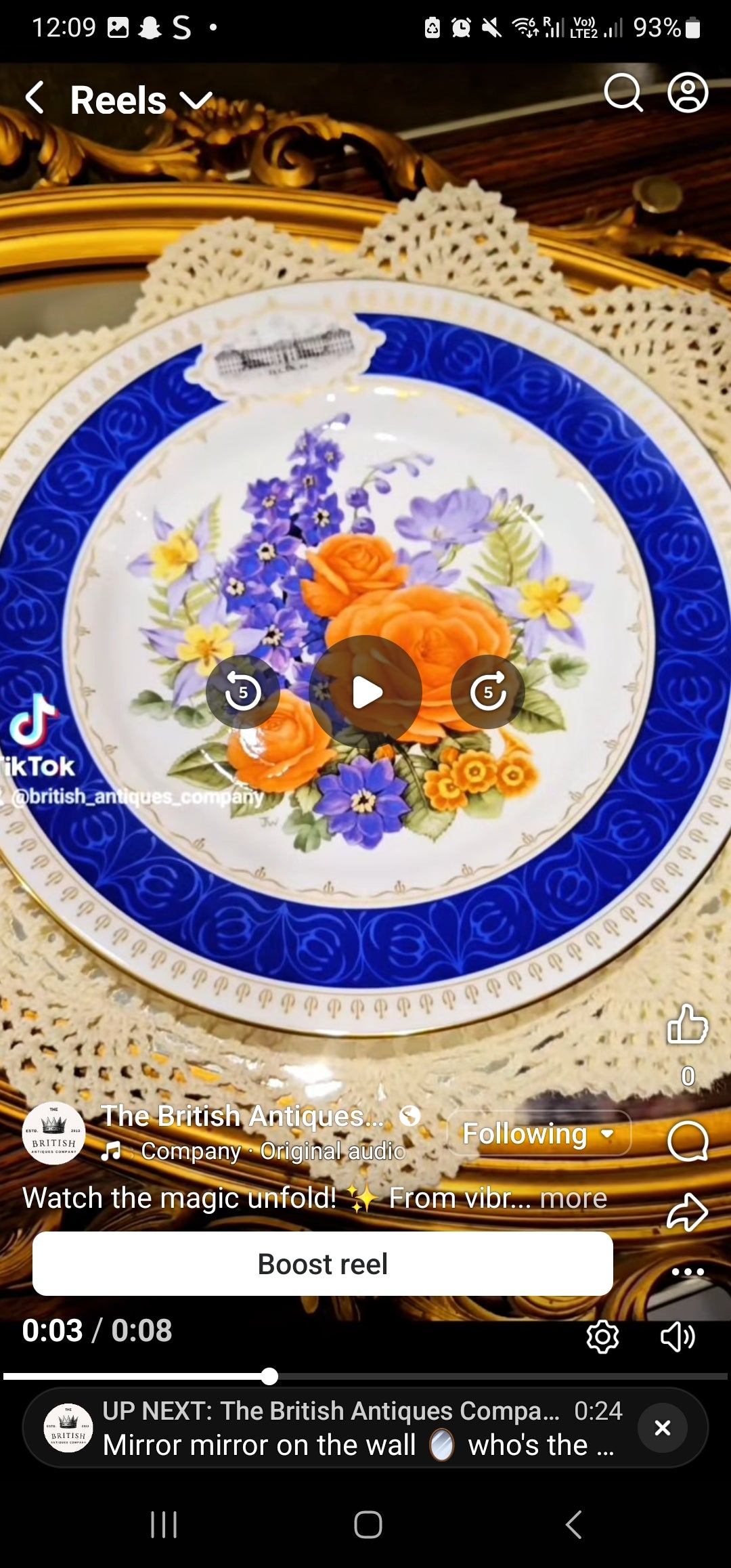 Fine bone china for the Royal Horticultural Society (RHS) to commemorate the 1989 Chelsea Flower Show.