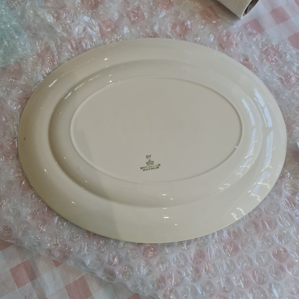 Myott Sons & Co White Oval Serving Platter 1940