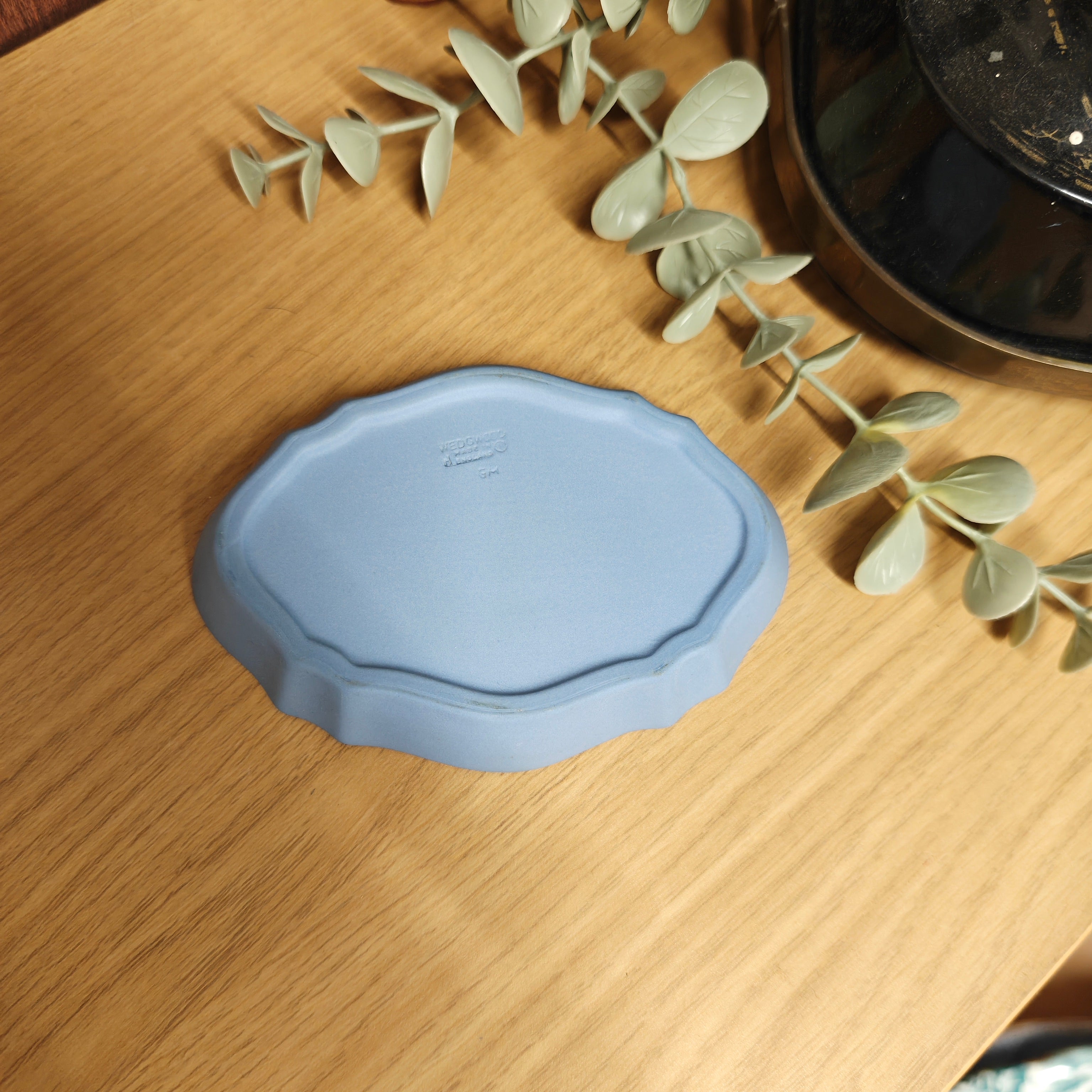 Vintage Wedgwood Jasperware Oval Trinket Dish