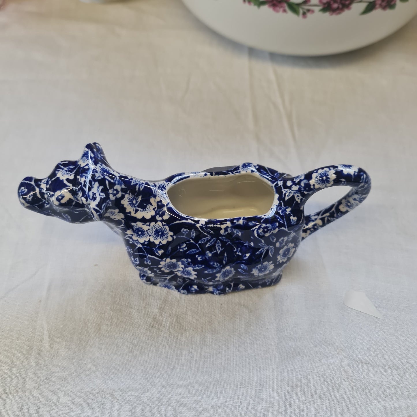 Rare Calico Burleigh Staffordshire Cow Creamer- Milk Jug c1950