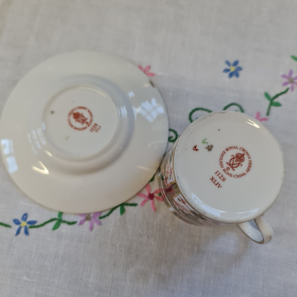 Royal Crown Derby handpainted imari coffee set c1981