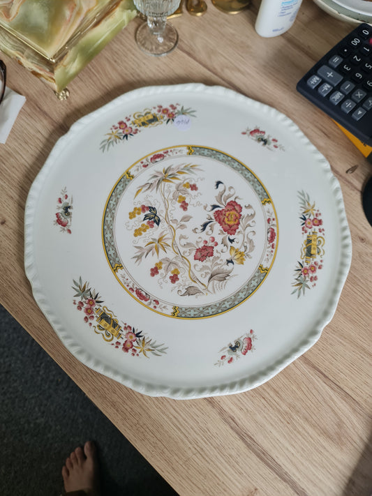 Big Cake stand, serving platter  Jeddo floral pattern from Adams, China, England