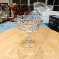 This is a Cristal d'Arques-Durand Diamond champagne/tall sherbet glass.