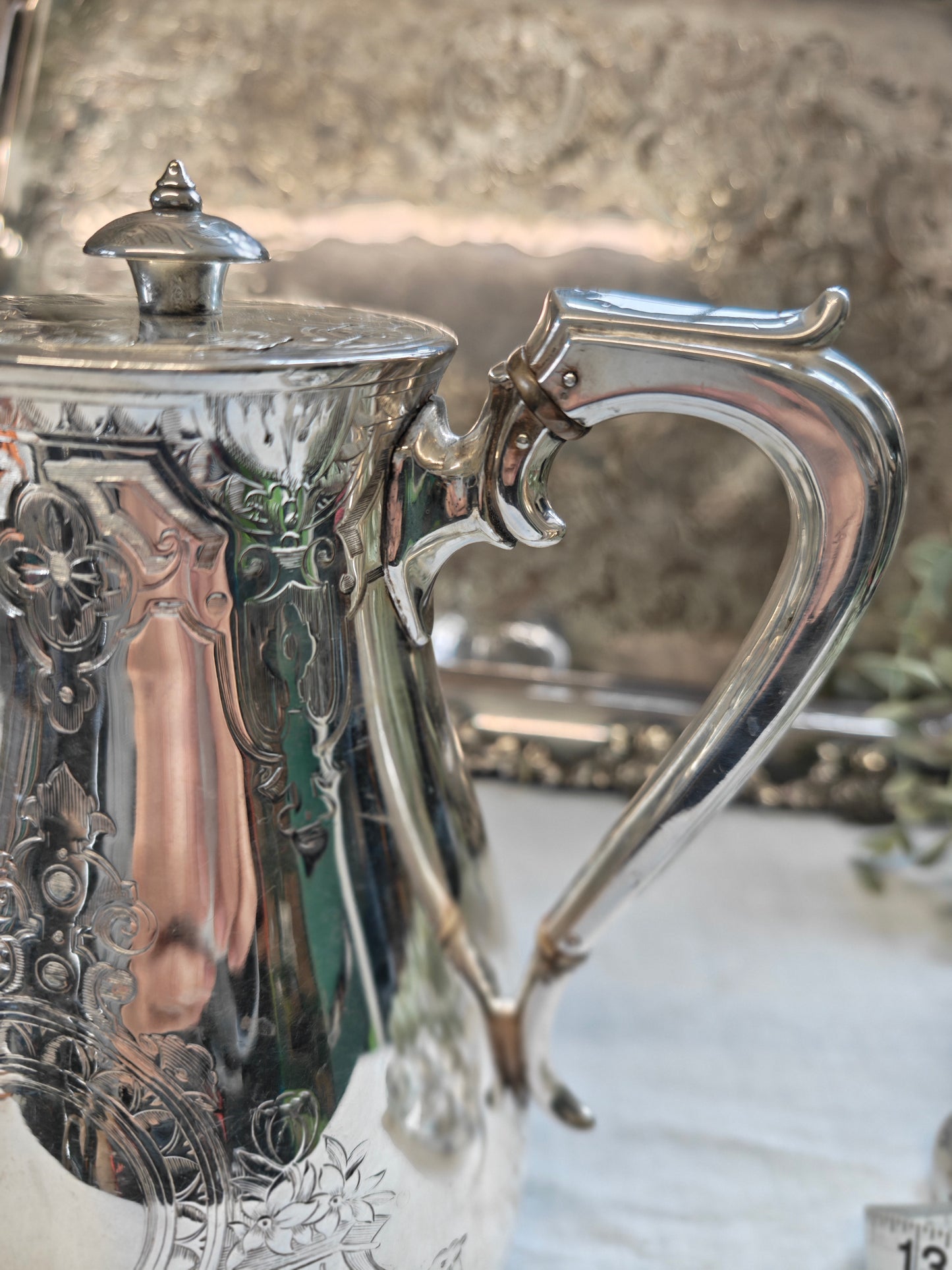 Beautiful Sterling Silver Tea pot with silver hall mark dated 1886