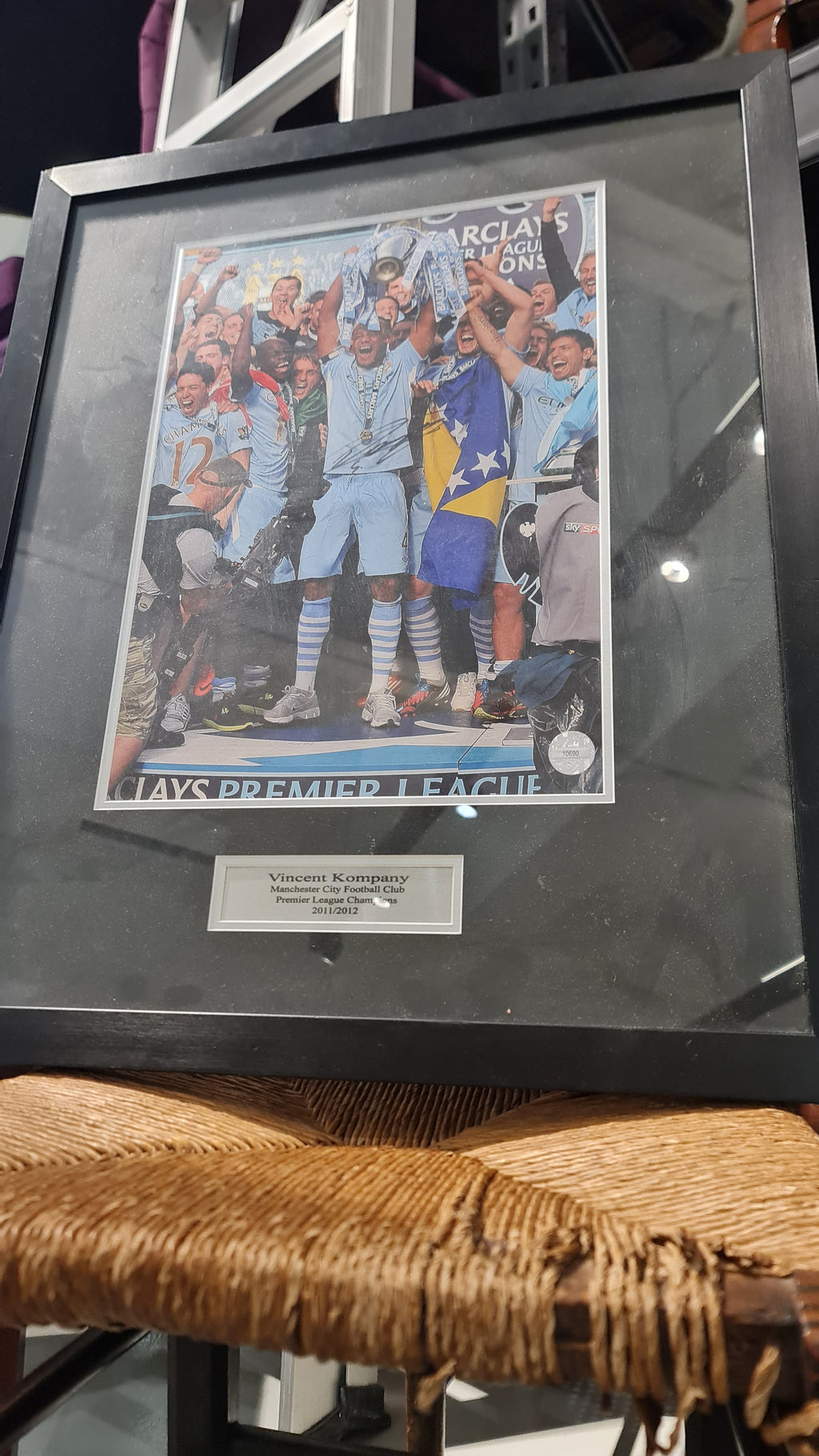 Vincent Kompany Manchester City Premier League Framed Print | Captain Legend | 2008–2019