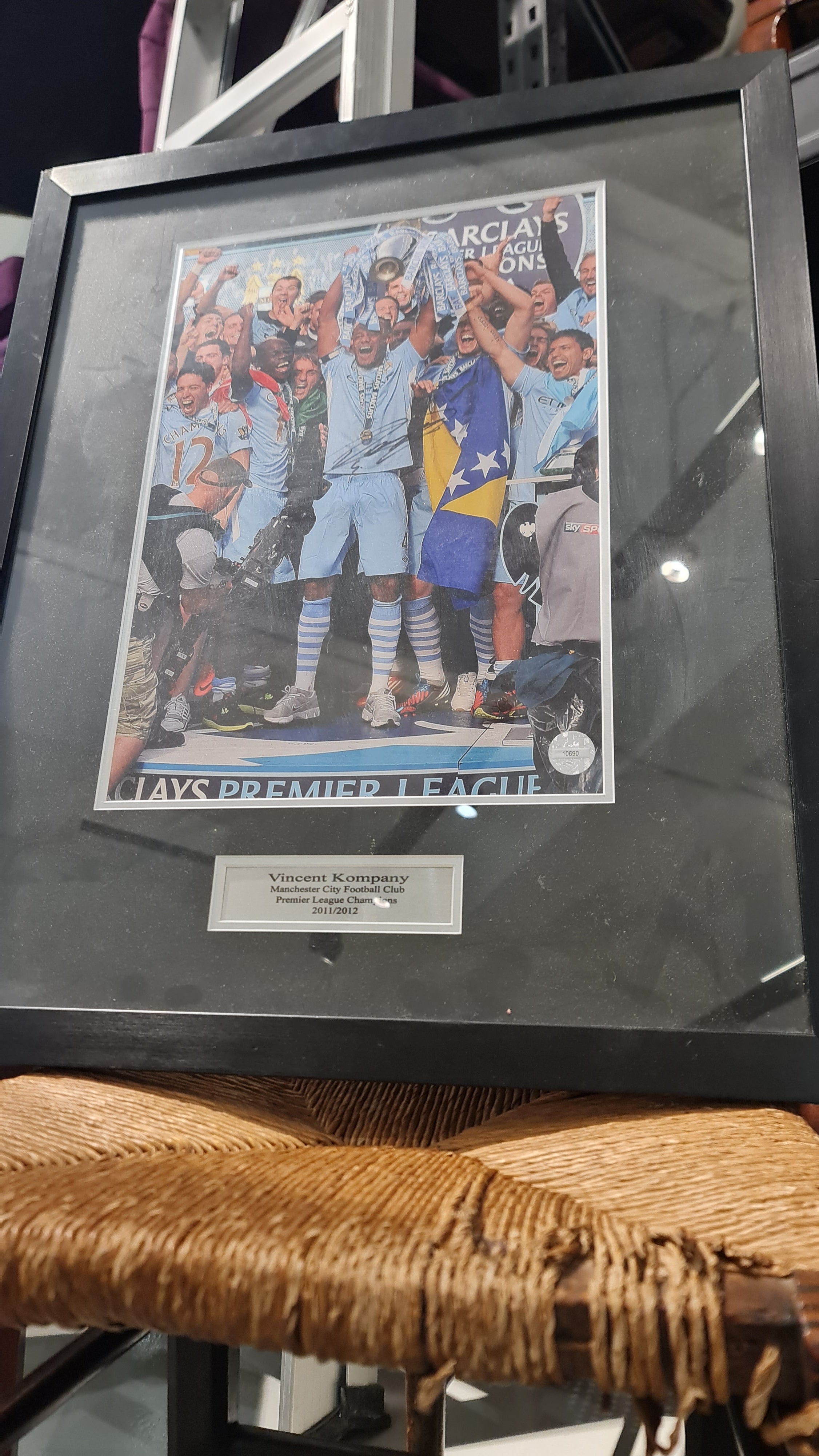 Vincent Kompany Manchester City Premier League Framed Print | Captain Legend | 2008–2019