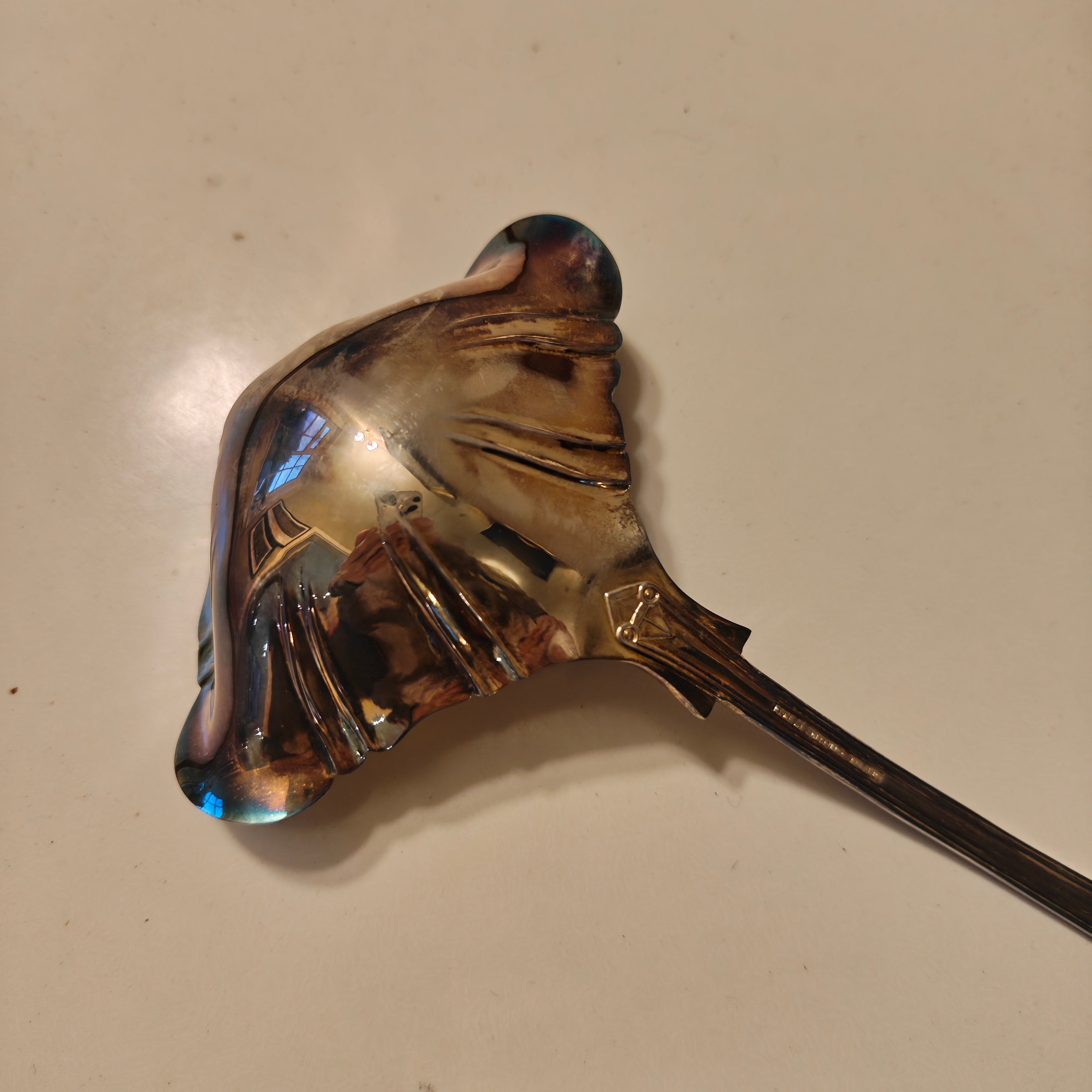 Gorgeous vintage Silver plated ladle L 13 cm