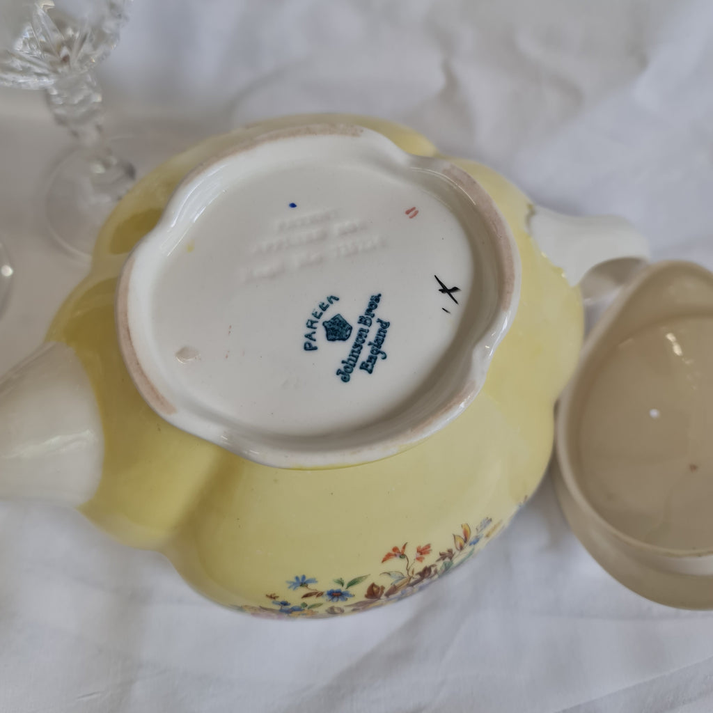 Vintage Johnson Bros Pareek Teapot c. 1930