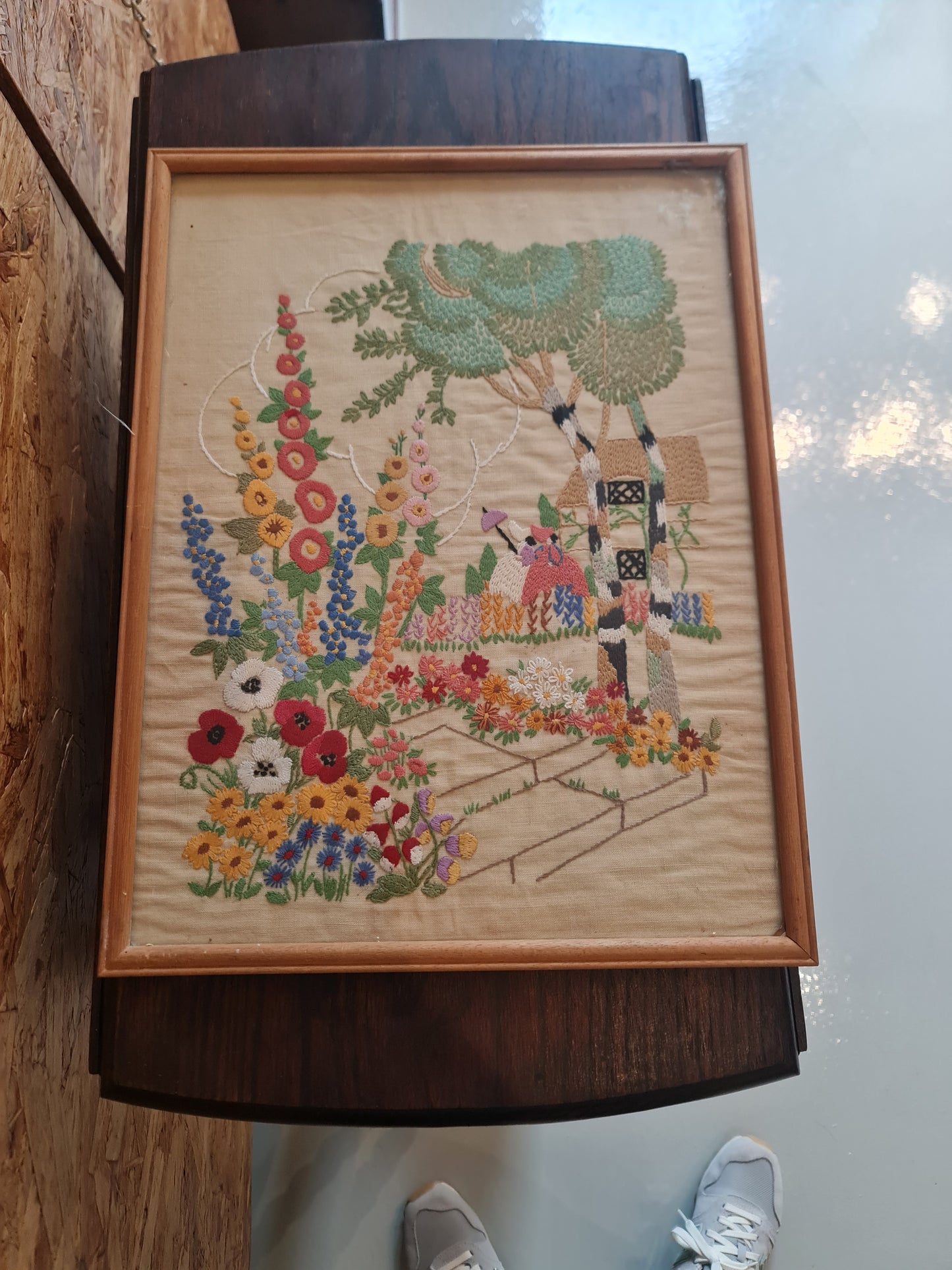 Early century embroidered wall art