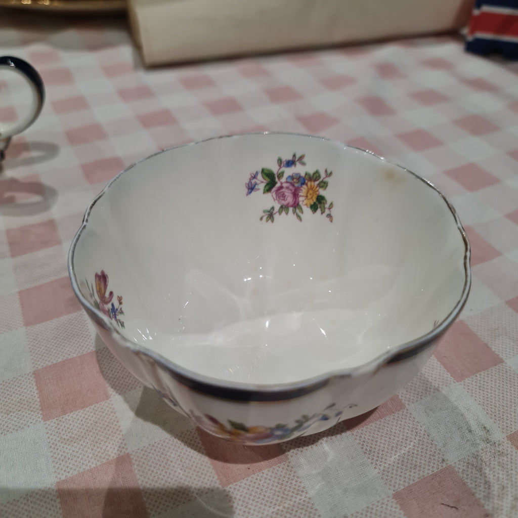 Vintage Crescent fine bone china tea set /milk jug/ sugar bowl