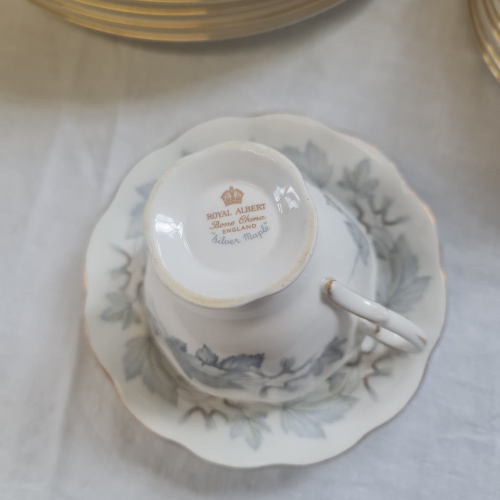 Royal Albert Fine Bone China Tea Set - Silver Maple