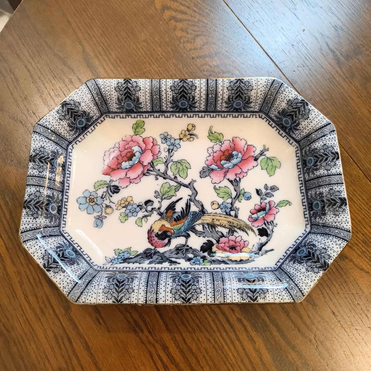 Antique Keeling & Co Losol Ware Shanghai Pattern Serving Dish