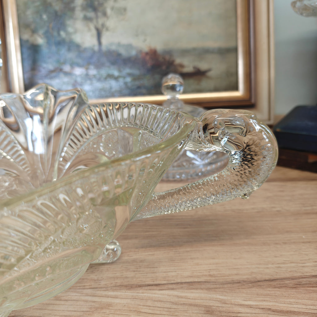 Vintage Art decor glass fruit bowl 1930