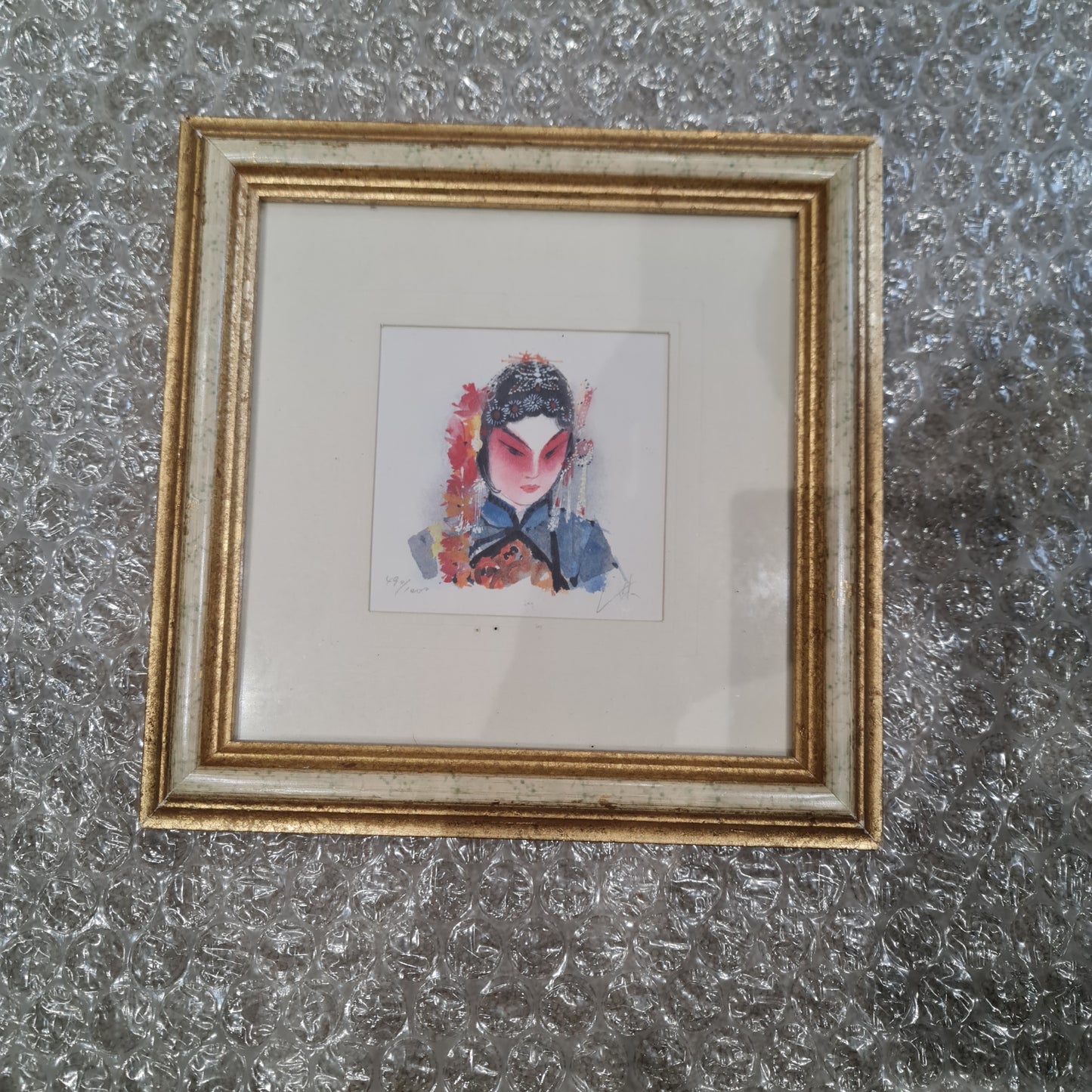 Original water colour painting by William L Wyllie - Chinese opera singer