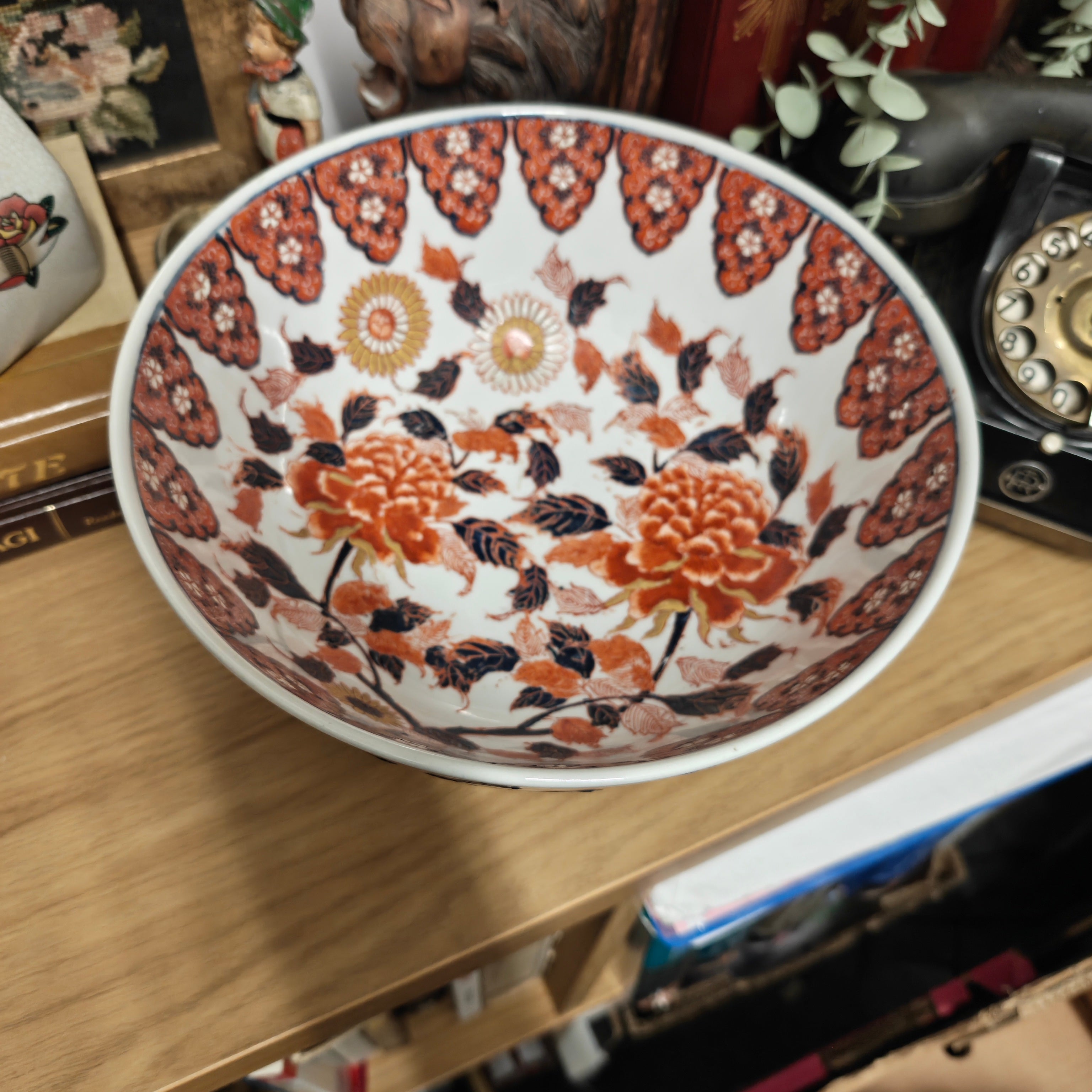 Antique hand painted oriental big bowl