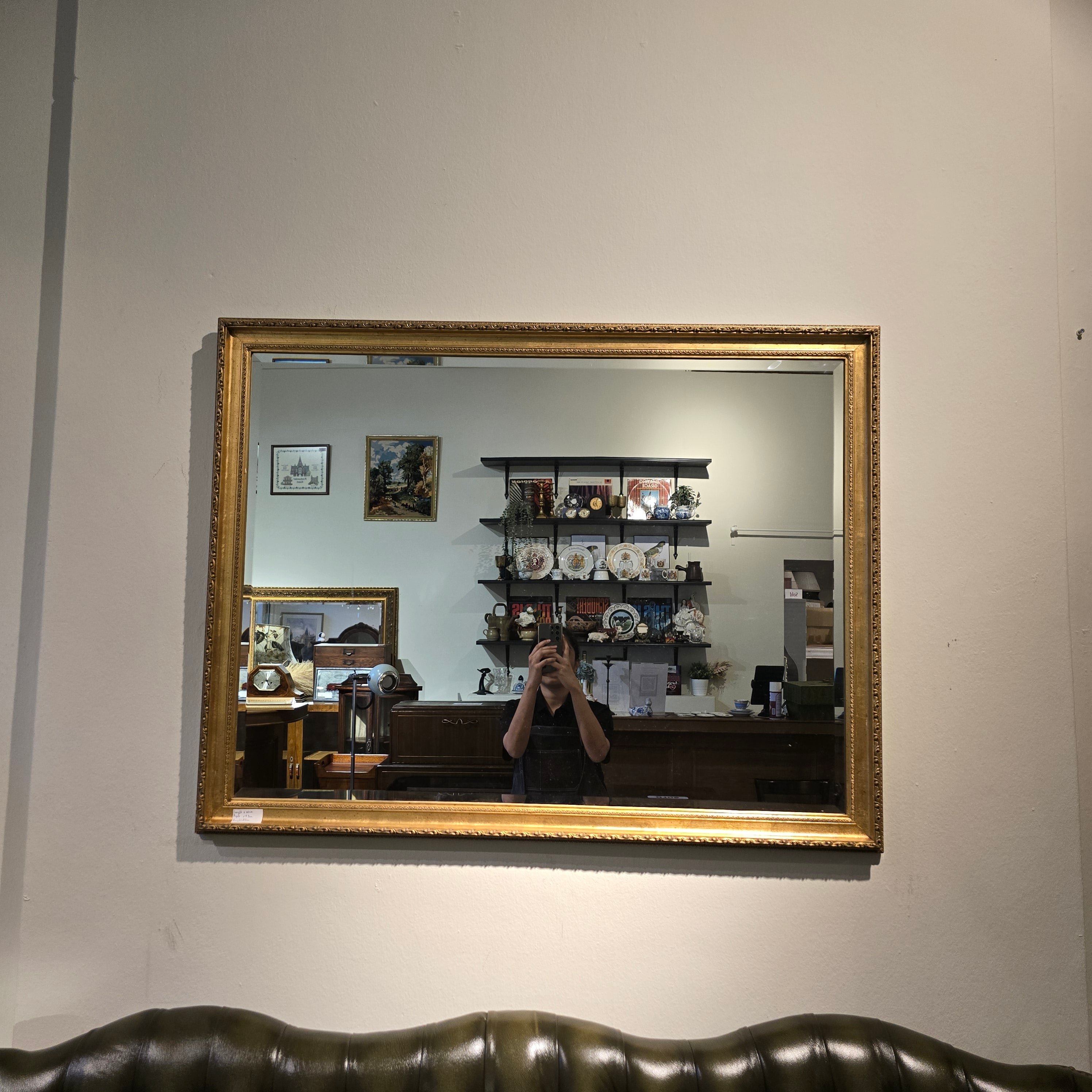 Vintage Italian Giltwood Beaded Mirror
