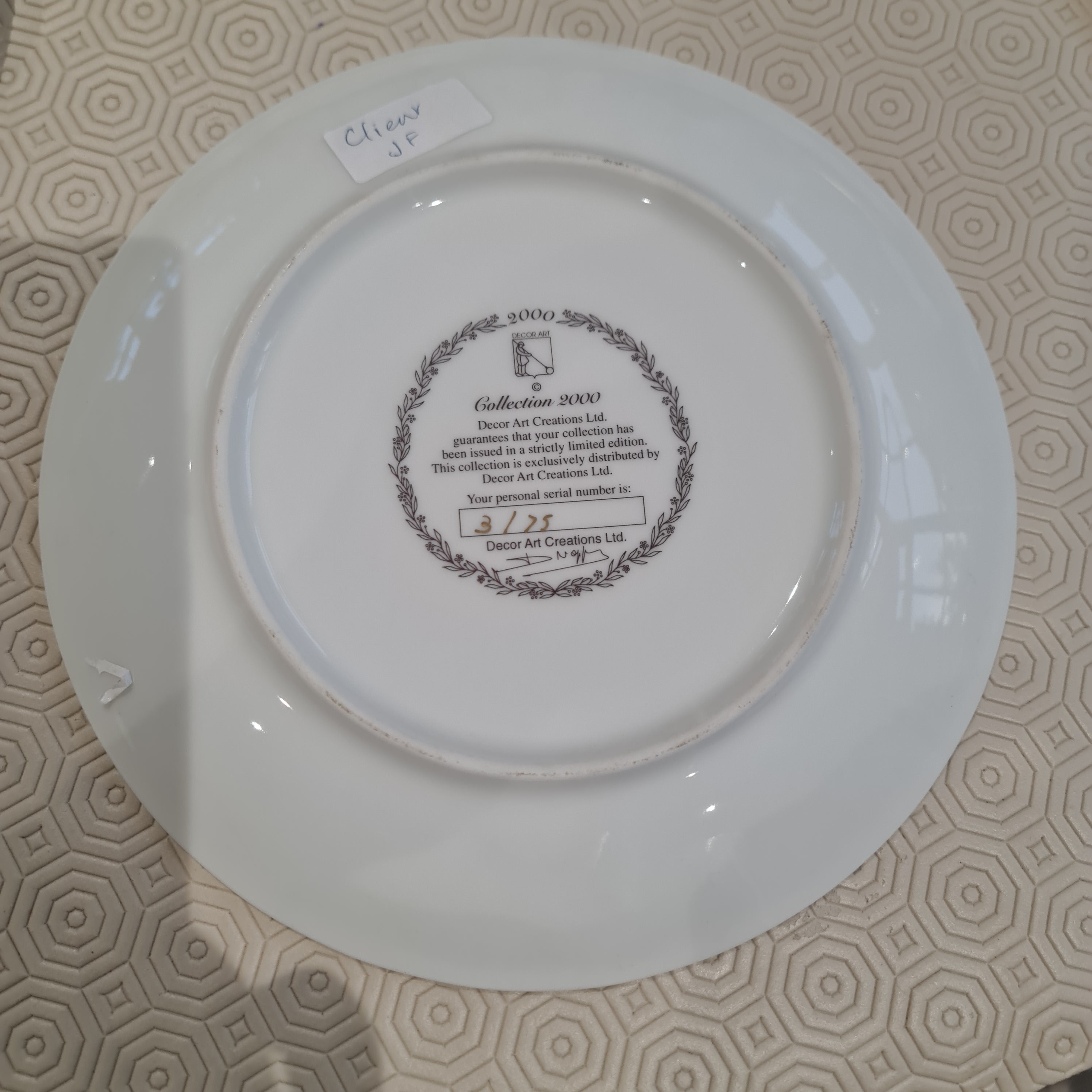 Decor Art Creation Ltd. Harsforth Plate Collection (Limited Edition)