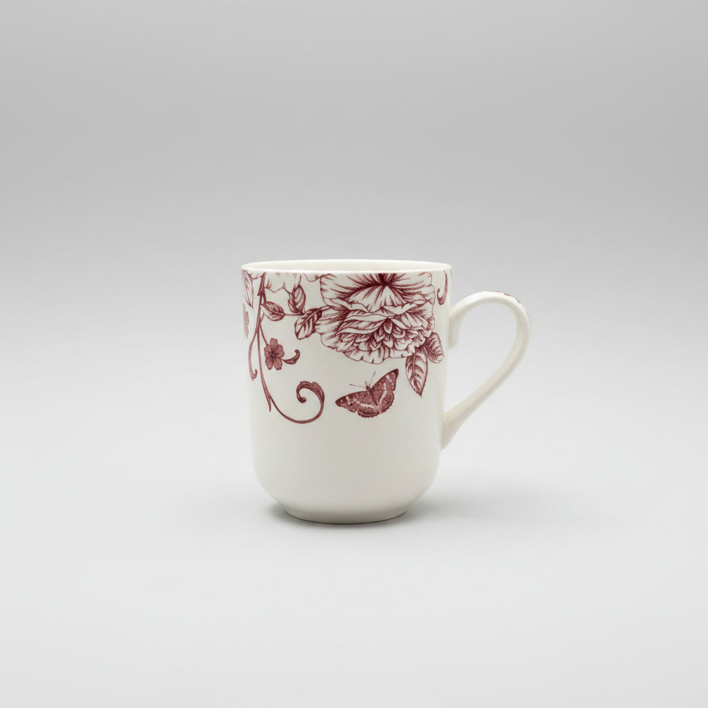 Vintage Tudor England Toile Floral Mug